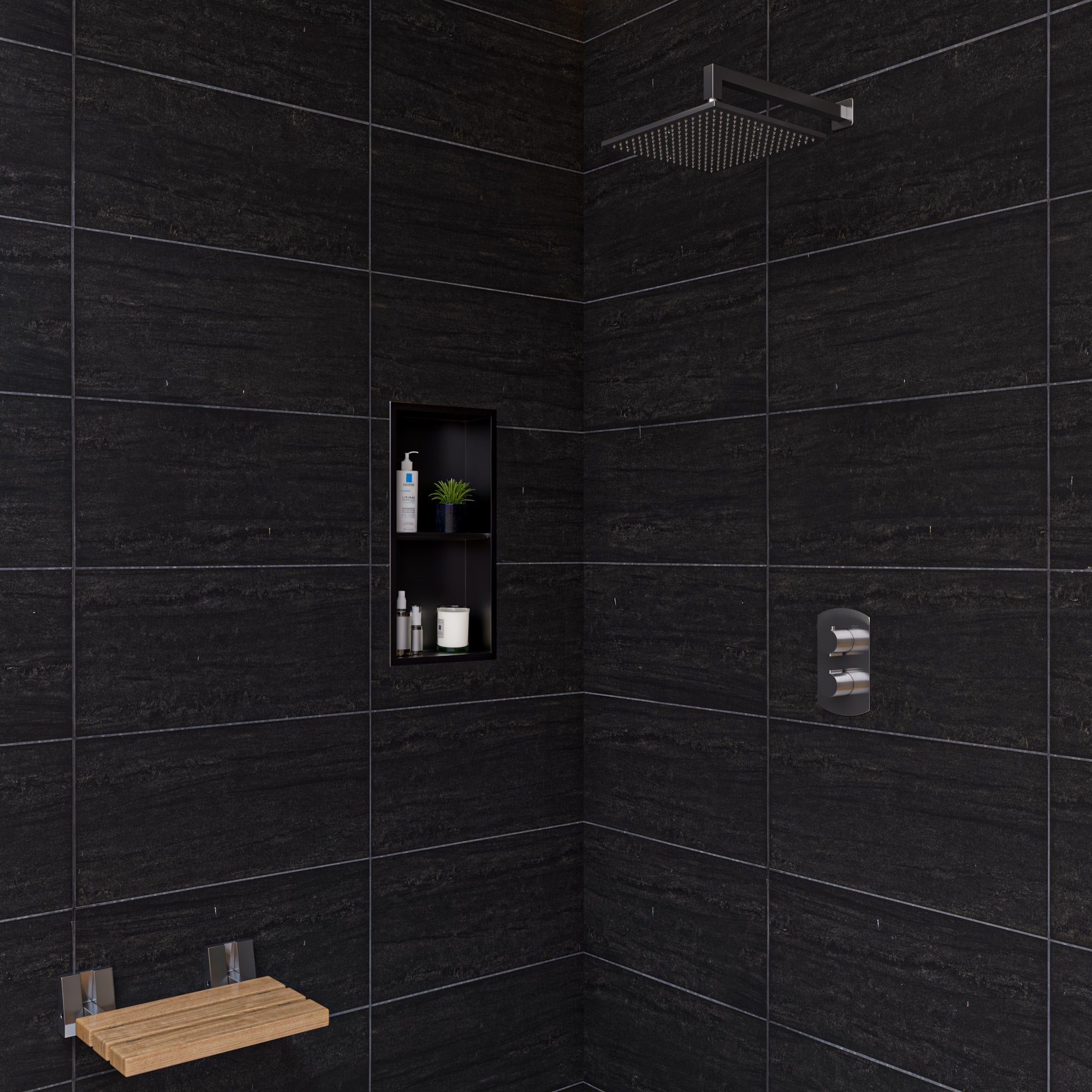 ALFI ABSA16S-BN Brushed Nickel 16" Square Wall Shower Arm