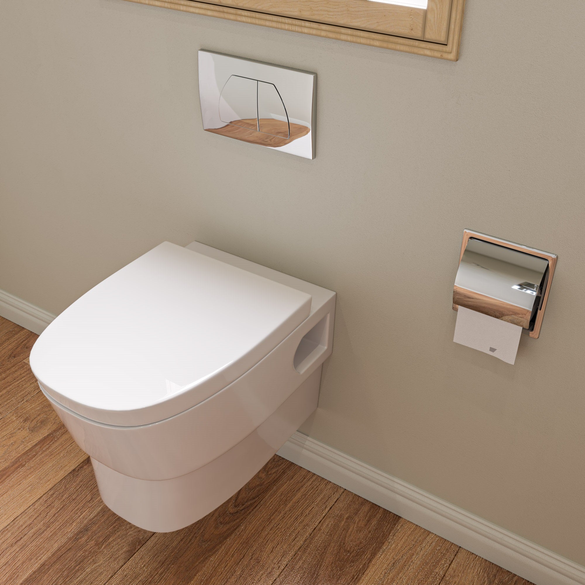 ALFI ABTP77-PSS Polished Stainless Steel Recessed Toilet Paper Holder with Cover