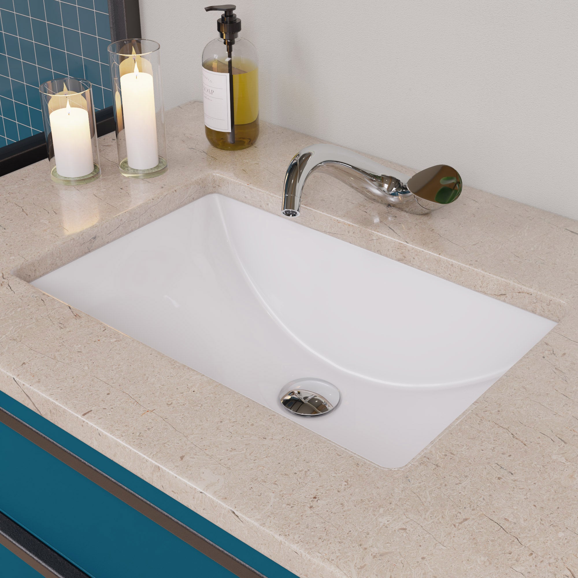 ALFI AB1572-PC Wave Polished Chrome Single Lever Bathroom Faucet