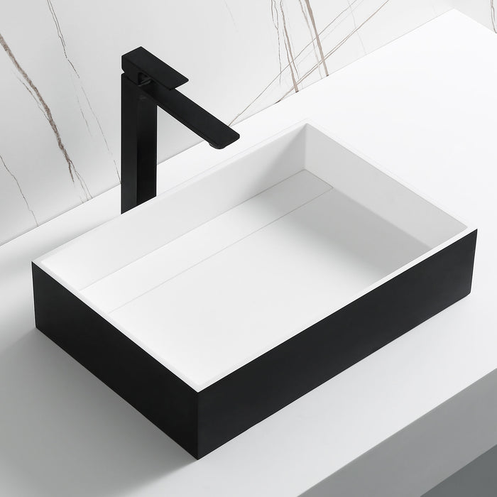 ALFI ABRS2014BM Black Matte 20" x 14" Solid Surface Resin Sink