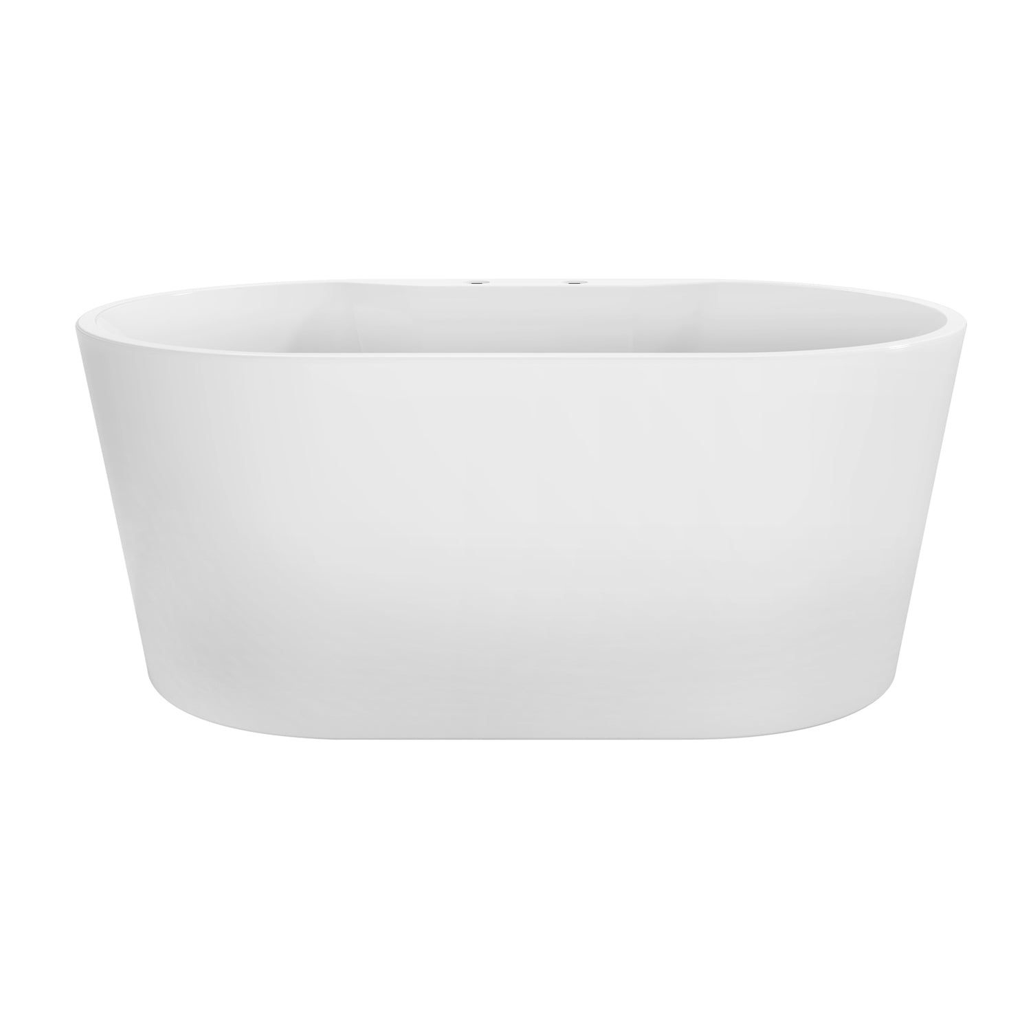 Kingston Brass VT7DE553423 55" Acrylic Oval Double Ended Freestanding Tub with Drain, Glossy White