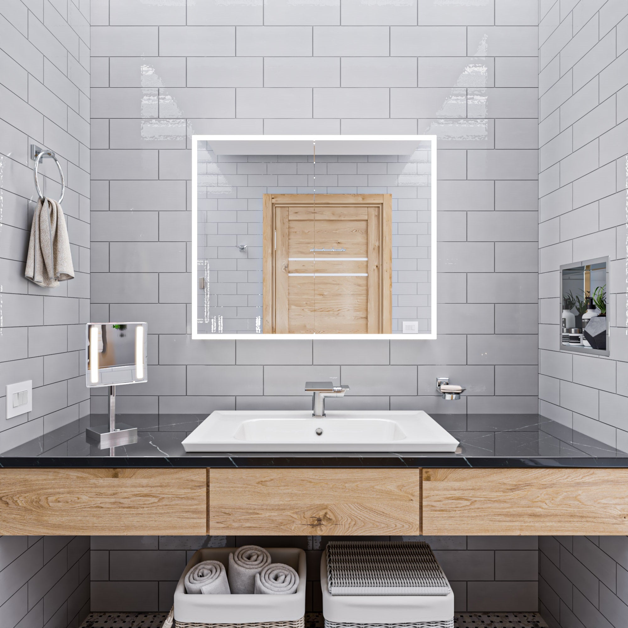 EAGO BH003 White Ceramic 32"x19" Rectangular Drop In Sink