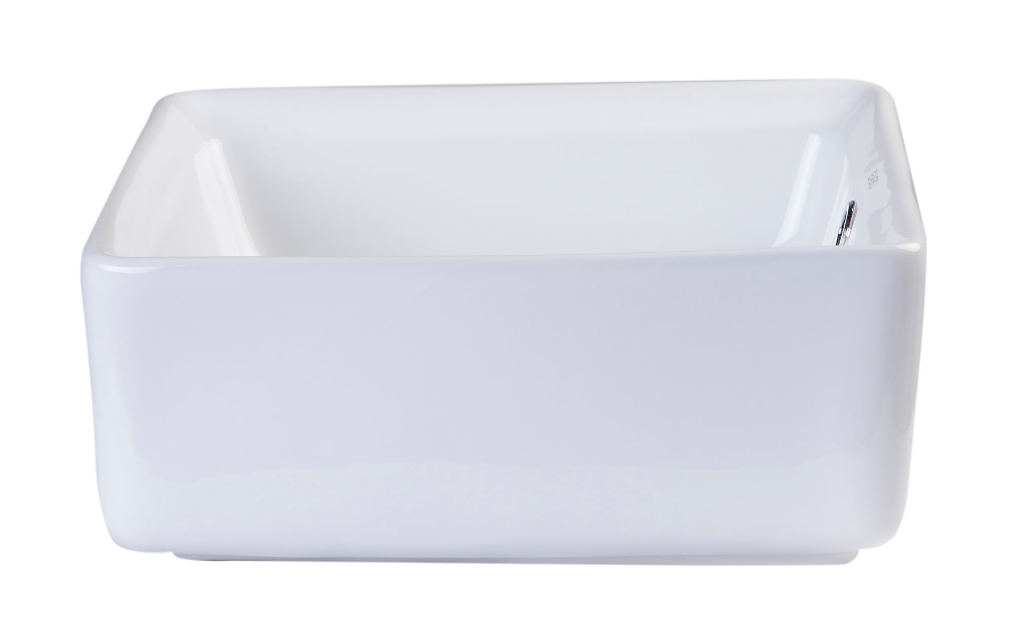 EAGO BA130  15" SQUARE CERAMIC ABOVE MOUNT BATHROOM BASIN VESSEL SINK