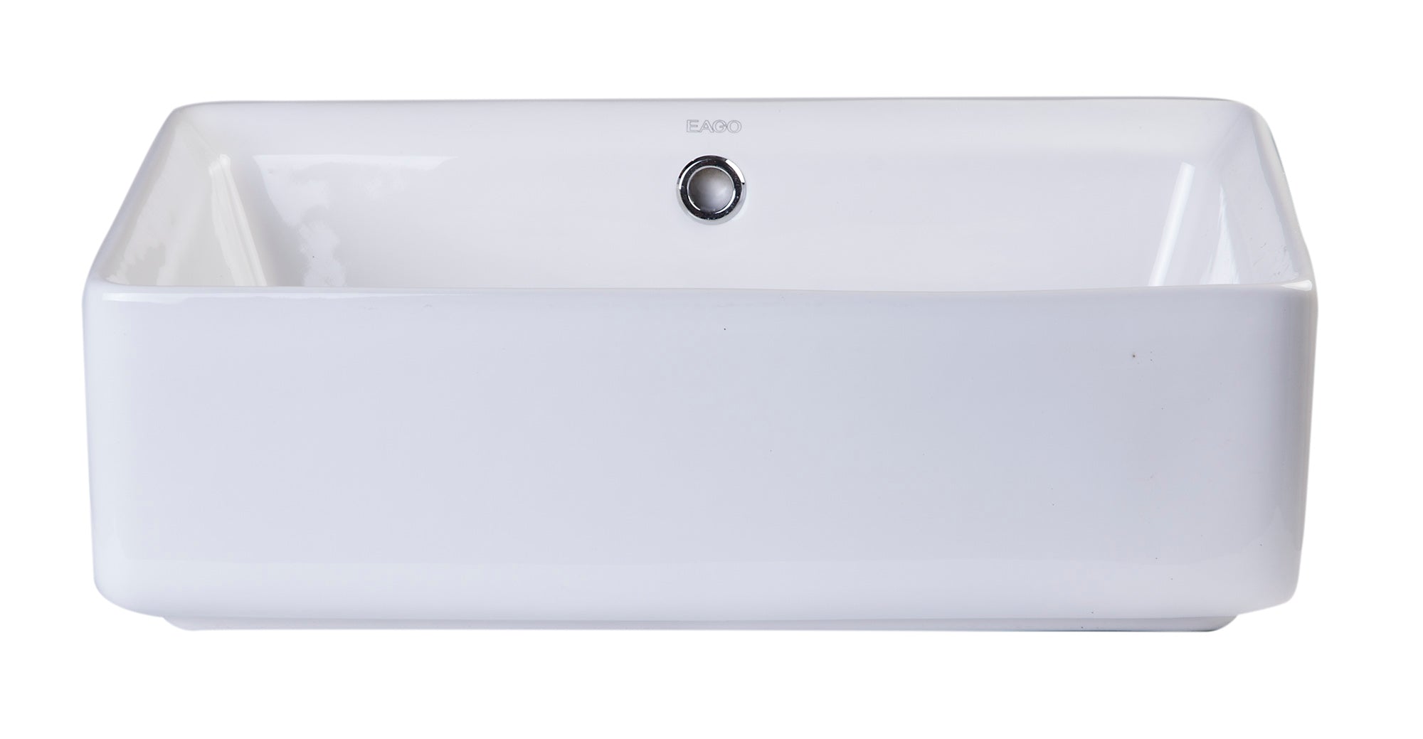 EAGO BA131  20" RECTANGULAR CERAMIC ABOVE MOUNT BASIN VESSEL SINK