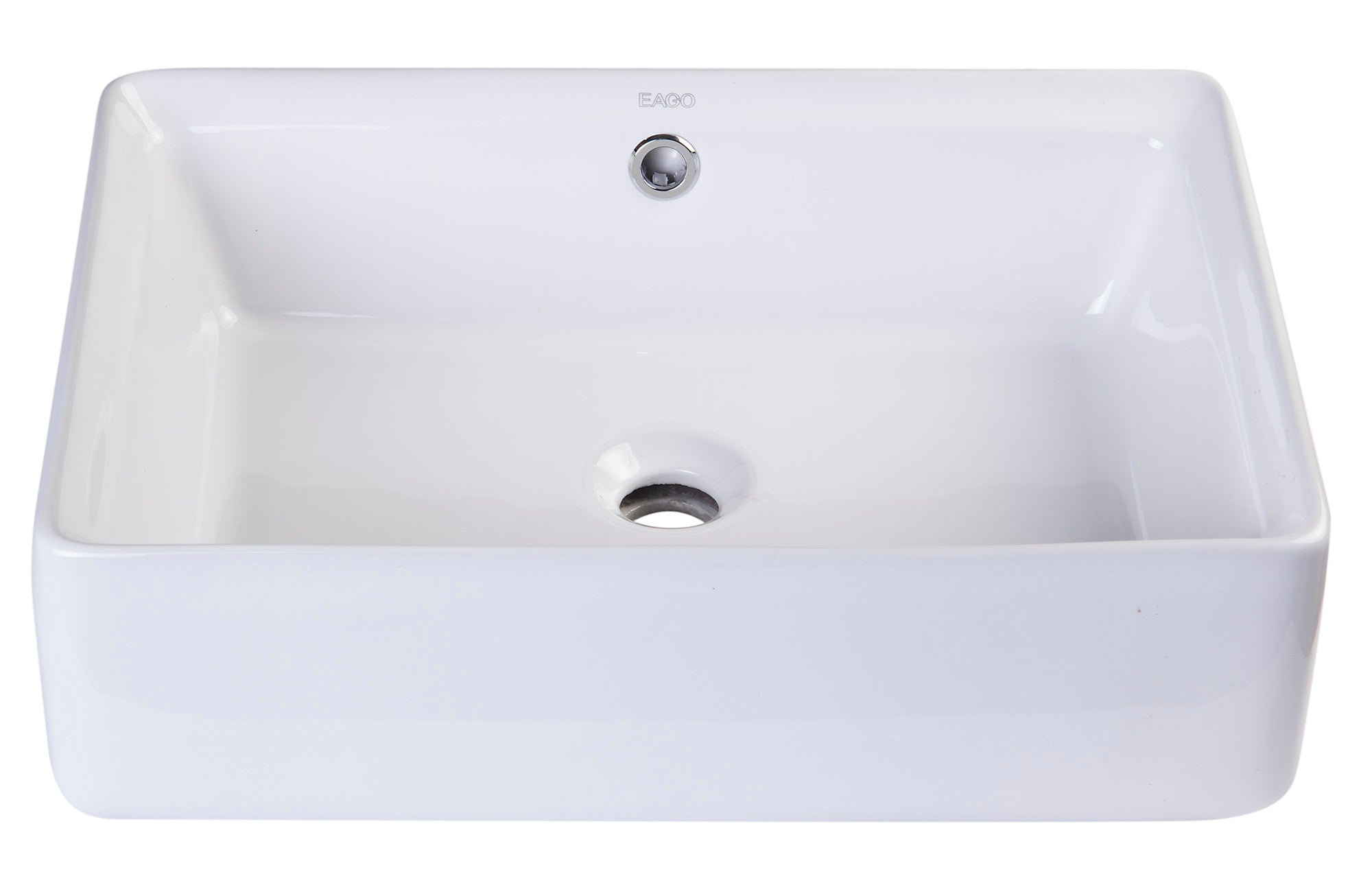 EAGO BA131  20" RECTANGULAR CERAMIC ABOVE MOUNT BASIN VESSEL SINK