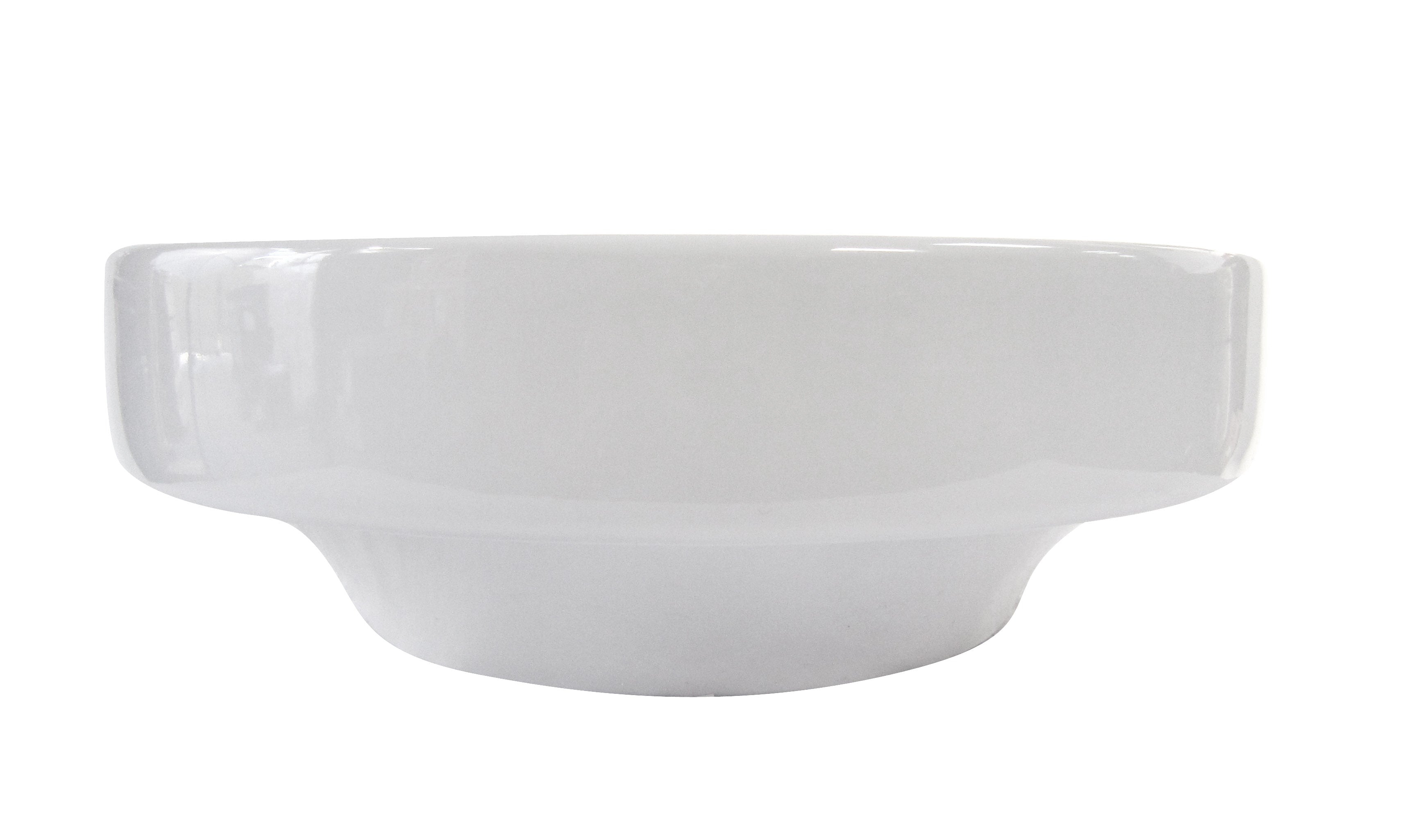 EAGO BA141  18" ROUND CERAMIC ABOVE MOUNT BATHROOM BASIN VESSEL SINK