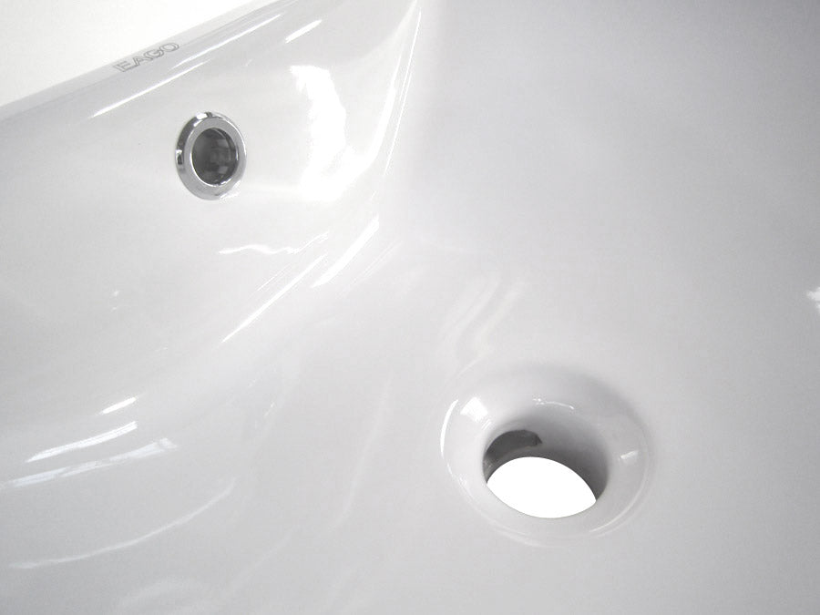 EAGO BA141  18" ROUND CERAMIC ABOVE MOUNT BATHROOM BASIN VESSEL SINK