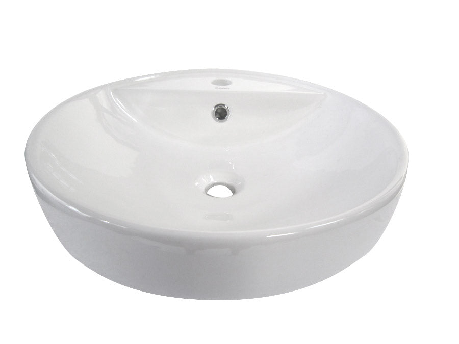 EAGO BA141  18" ROUND CERAMIC ABOVE MOUNT BATHROOM BASIN VESSEL SINK