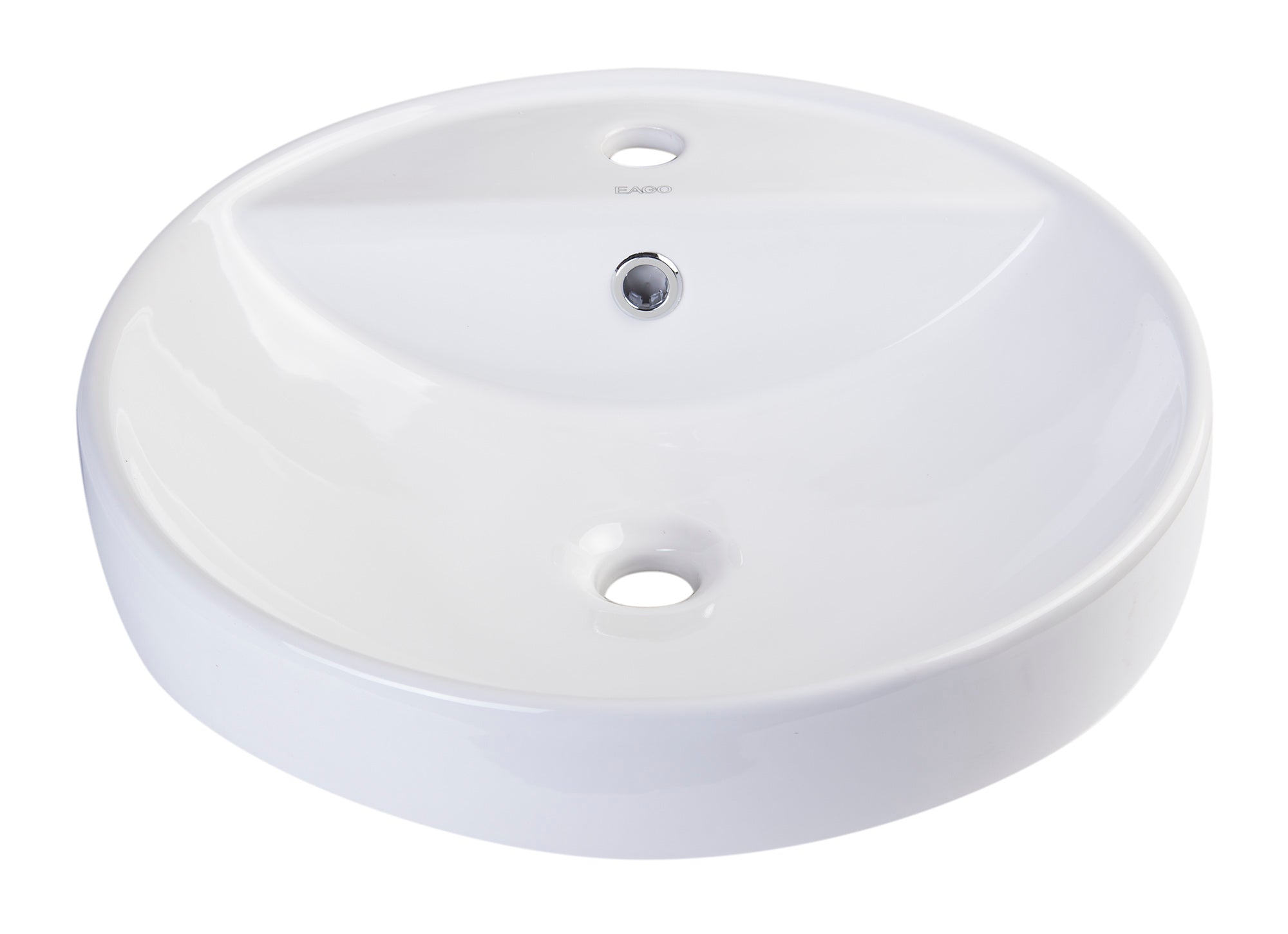 EAGO BA141  18" ROUND CERAMIC ABOVE MOUNT BATHROOM BASIN VESSEL SINK