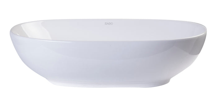 EAGO BA351 18" Round Ceramic Above Mount Bathroom Basin Vessel Sink
