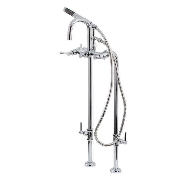 Aqua Vintage CCK8401DL Concord Freestanding Tub Faucet with Supply Line, Stop Valve, Polished Chrome