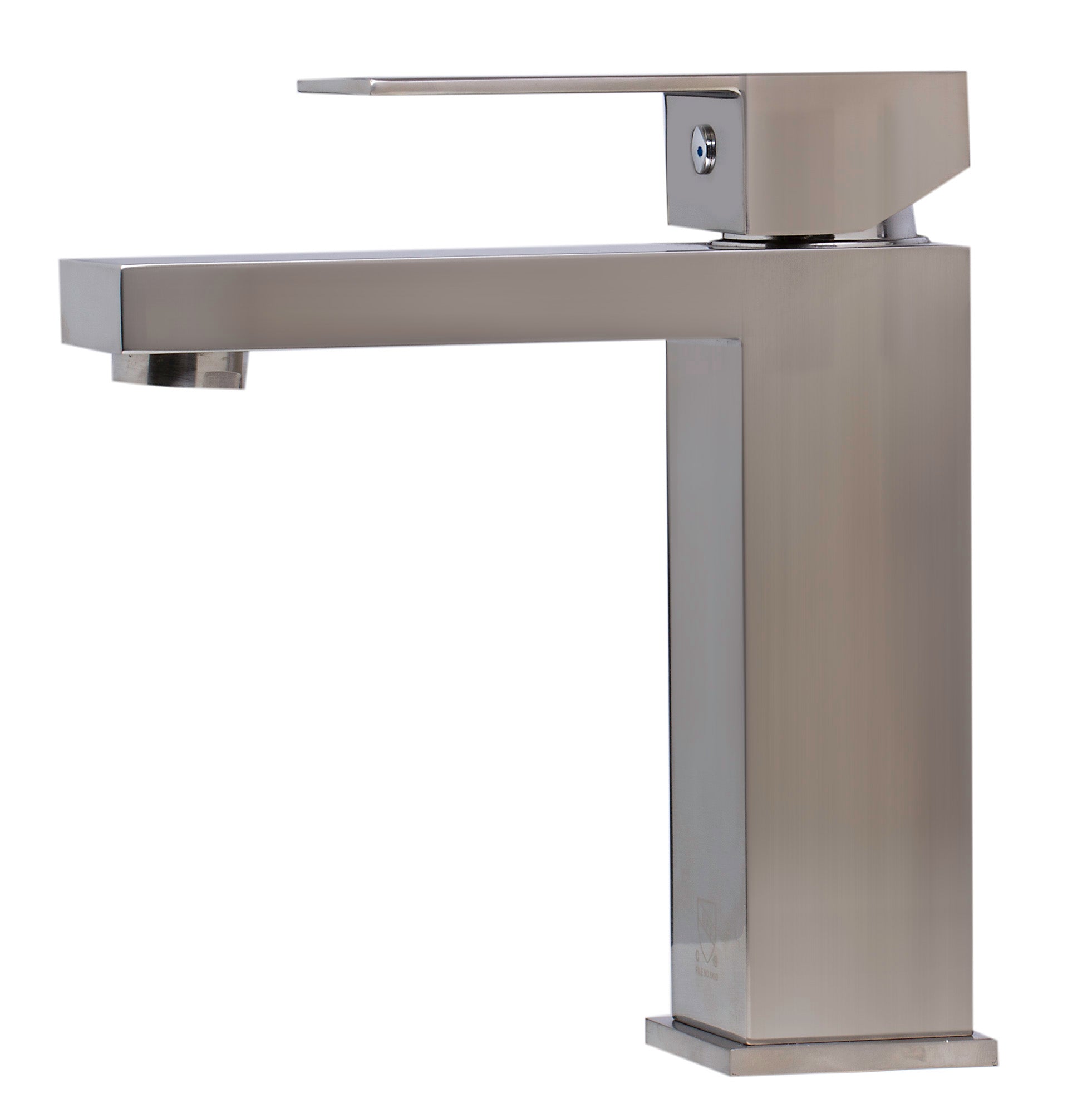 ALFI AB1229-BN Brushed Nickel Square Single Lever Bathroom Faucet
