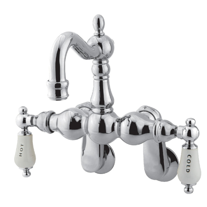 Kingston Brass CC1086T1 Vintage Adjustable Center Wall Mount Tub Faucet, Polished Chrome