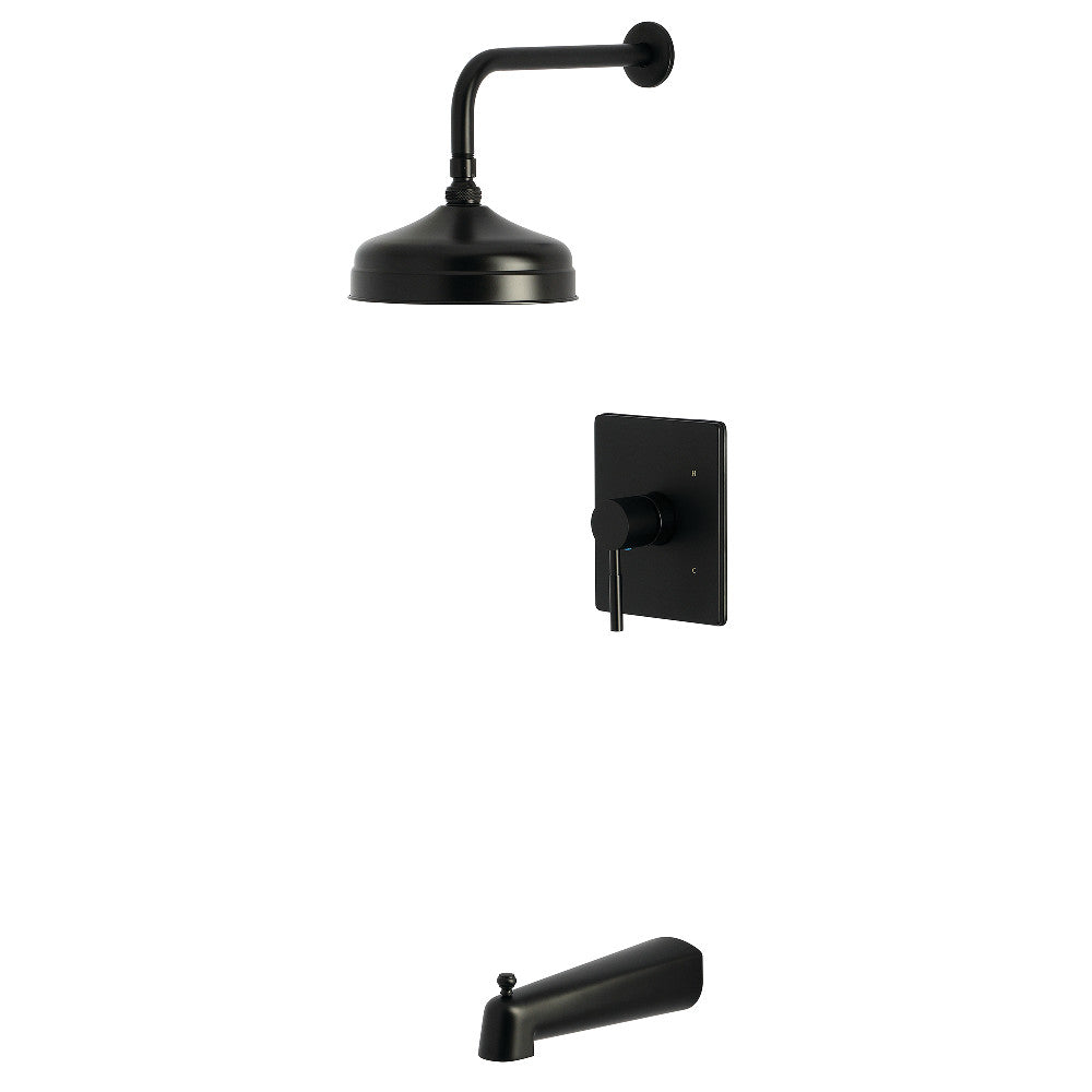 Kingston Brass KB6340DL Concord Single-Handle Pressure Balanced Tub and Shower Faucet, Matte Black