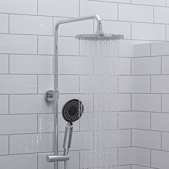 ALFI AB2867-PC Polished Chrome Round Style Thermostatic Exposed Shower Set