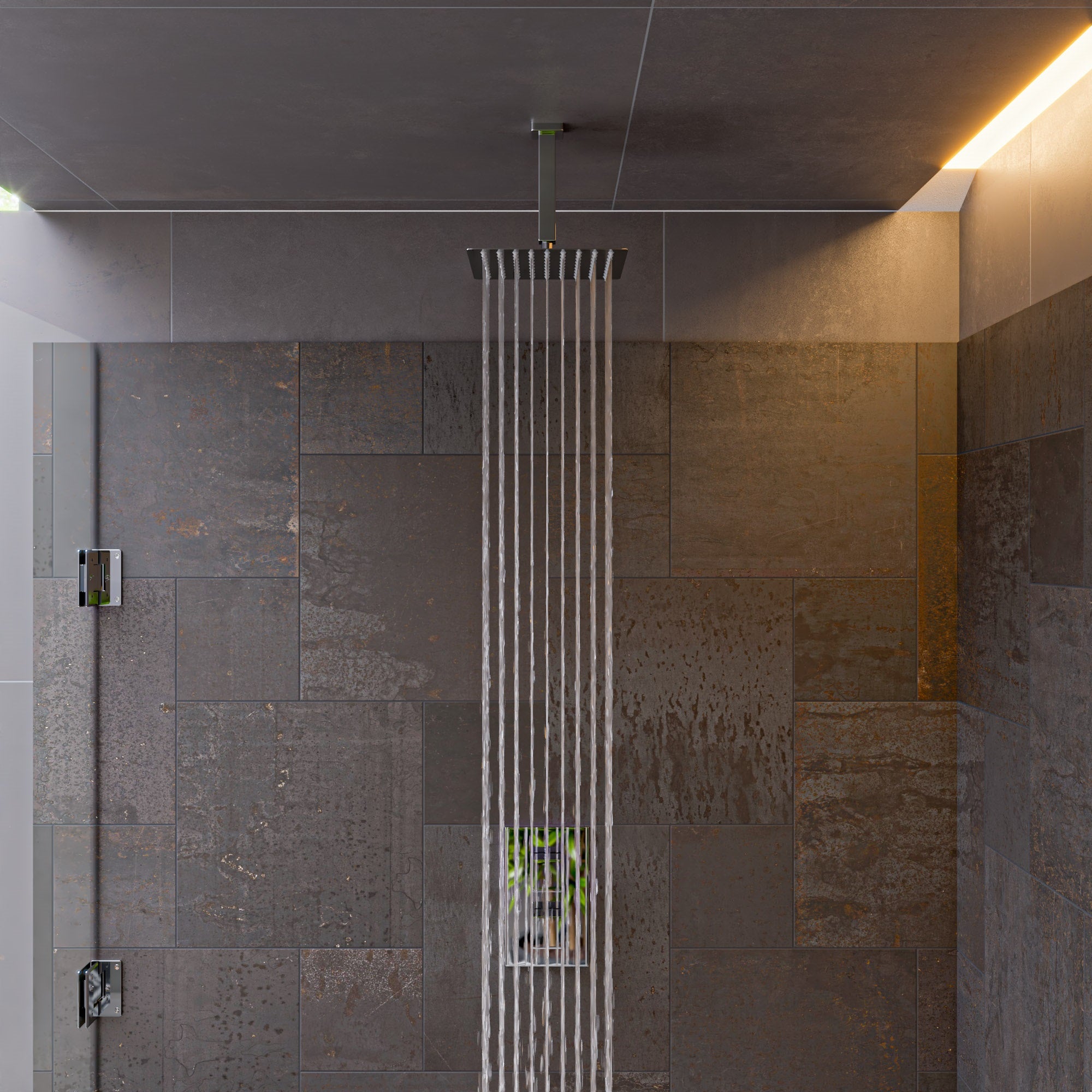 ALFI AB2601-PC Polished Chrome Square Knob 1 Way Thermostatic Shower Mixer