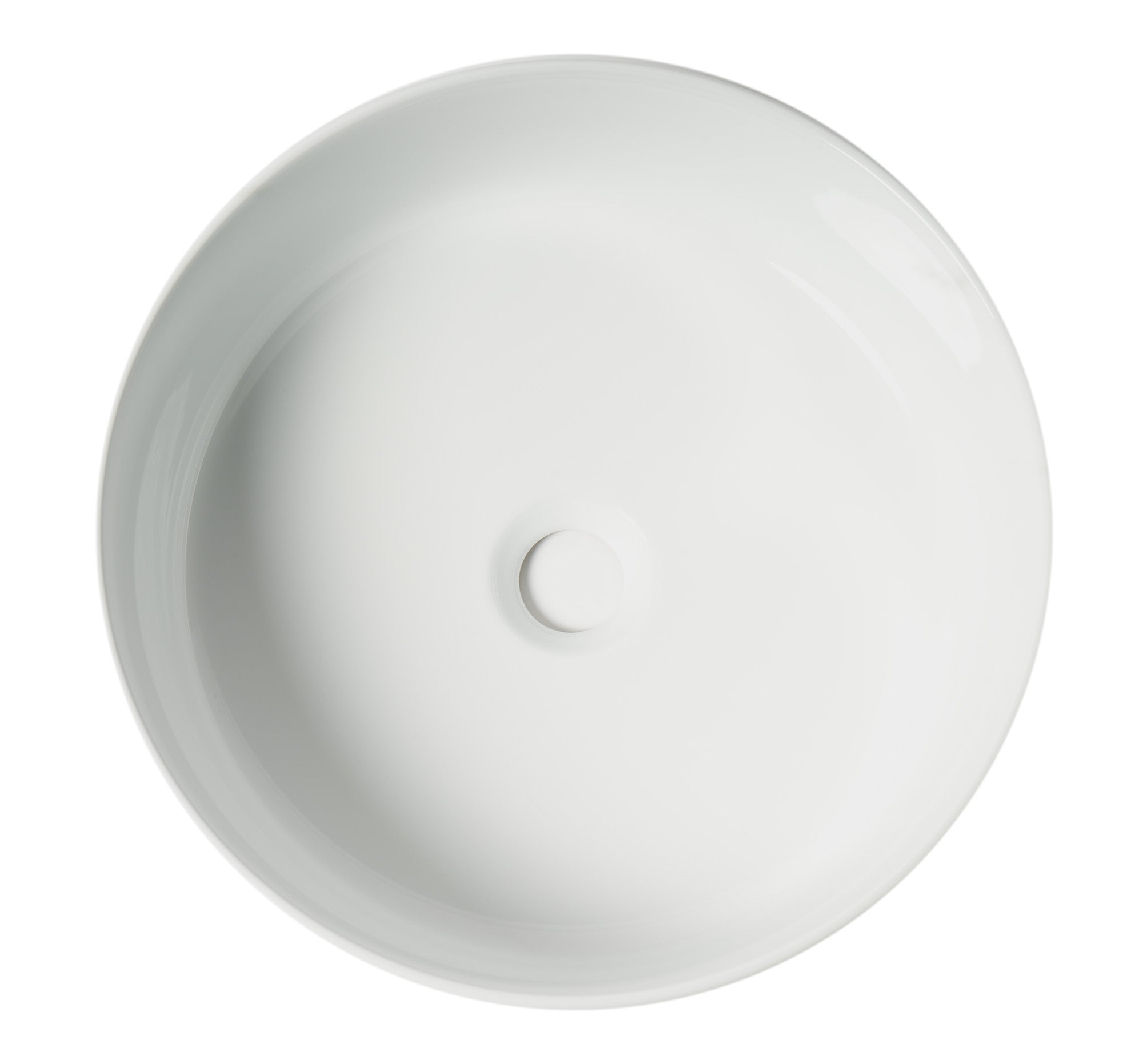 ALFI ABC907-W White 15" Round Above Mount Ceramic Sink