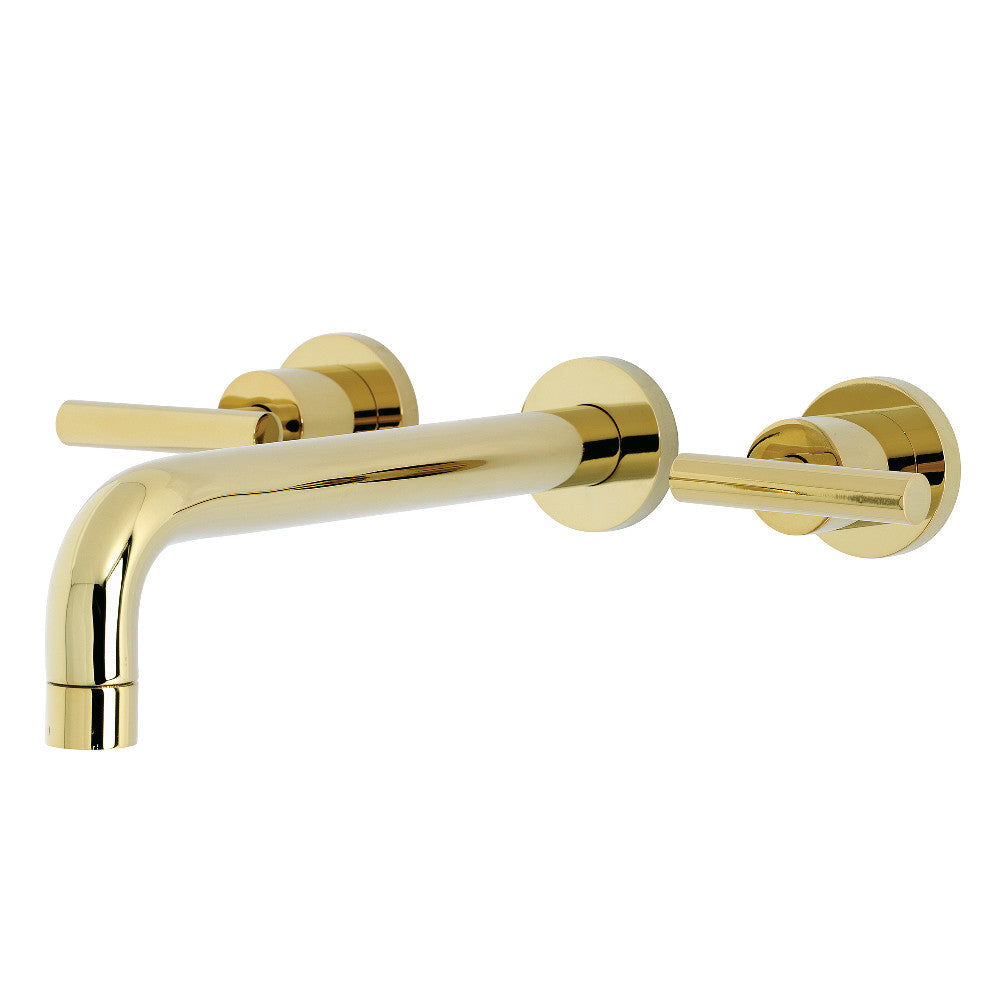 Kingston Brass KS8022CML Manhattan Two-Handle Wall Mount Roman Tub Faucet, Polished Brass