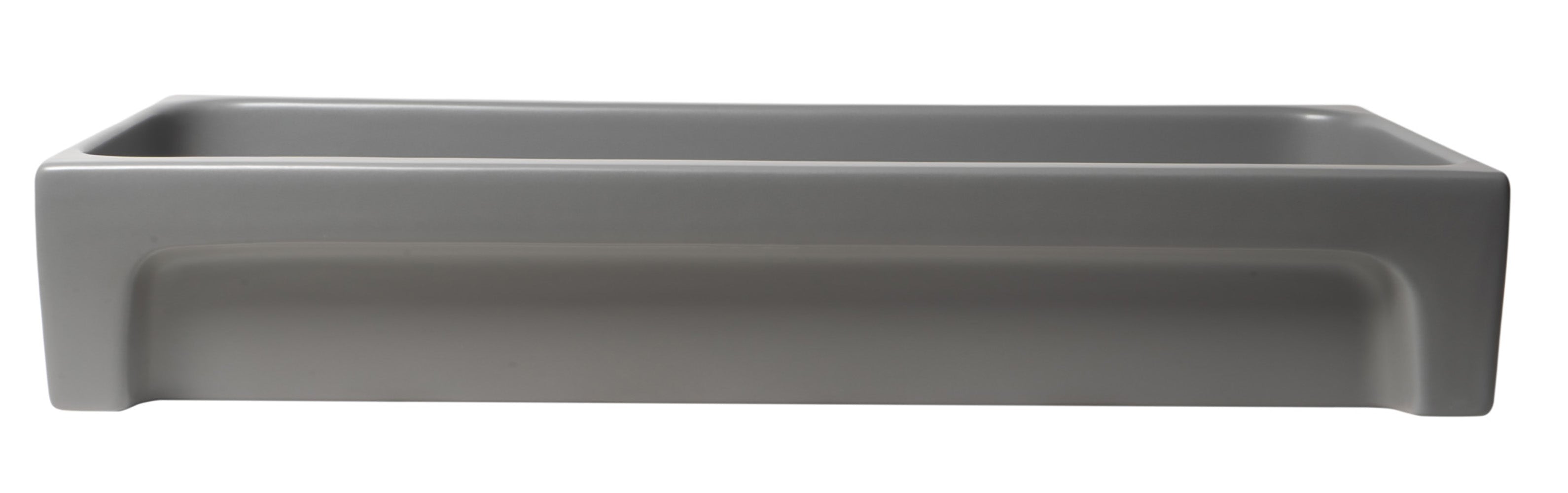 ALFI AB48TRGM 48" Grey Matte Above Mount Fireclay Bathroom Trough Sink