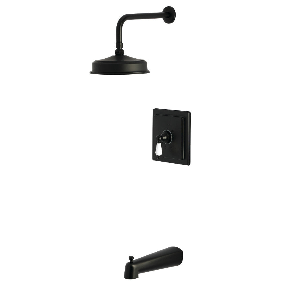 Kingston Brass KB5890PL Demure Single-Handle Pressure Balanced Tub and Shower Faucet, Matte Black