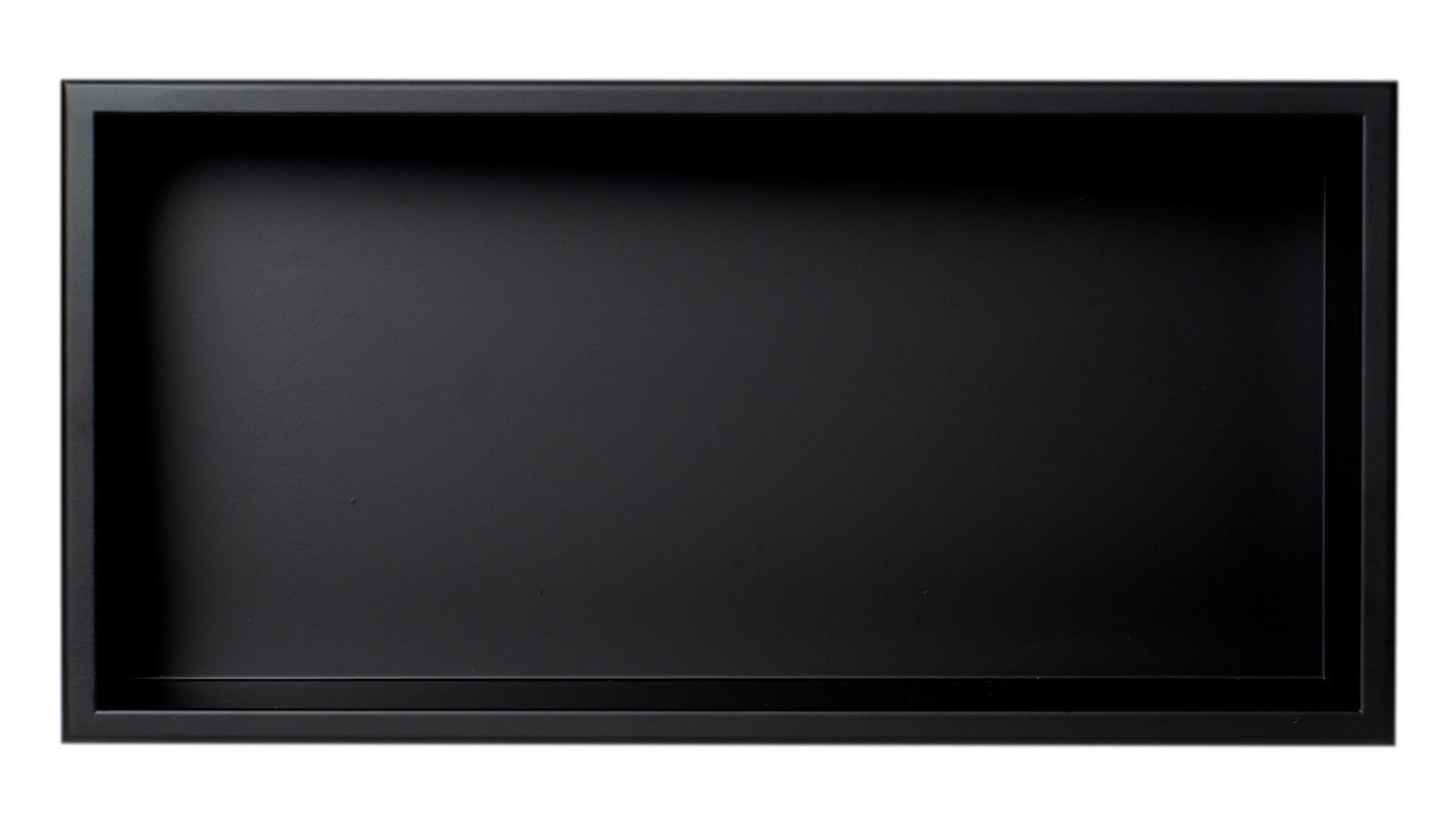 ALFI ABNC2412-BLA 24 x 12 Black Matte Stainless Steel Horizontal Single Shelf Bath Shower Niche
