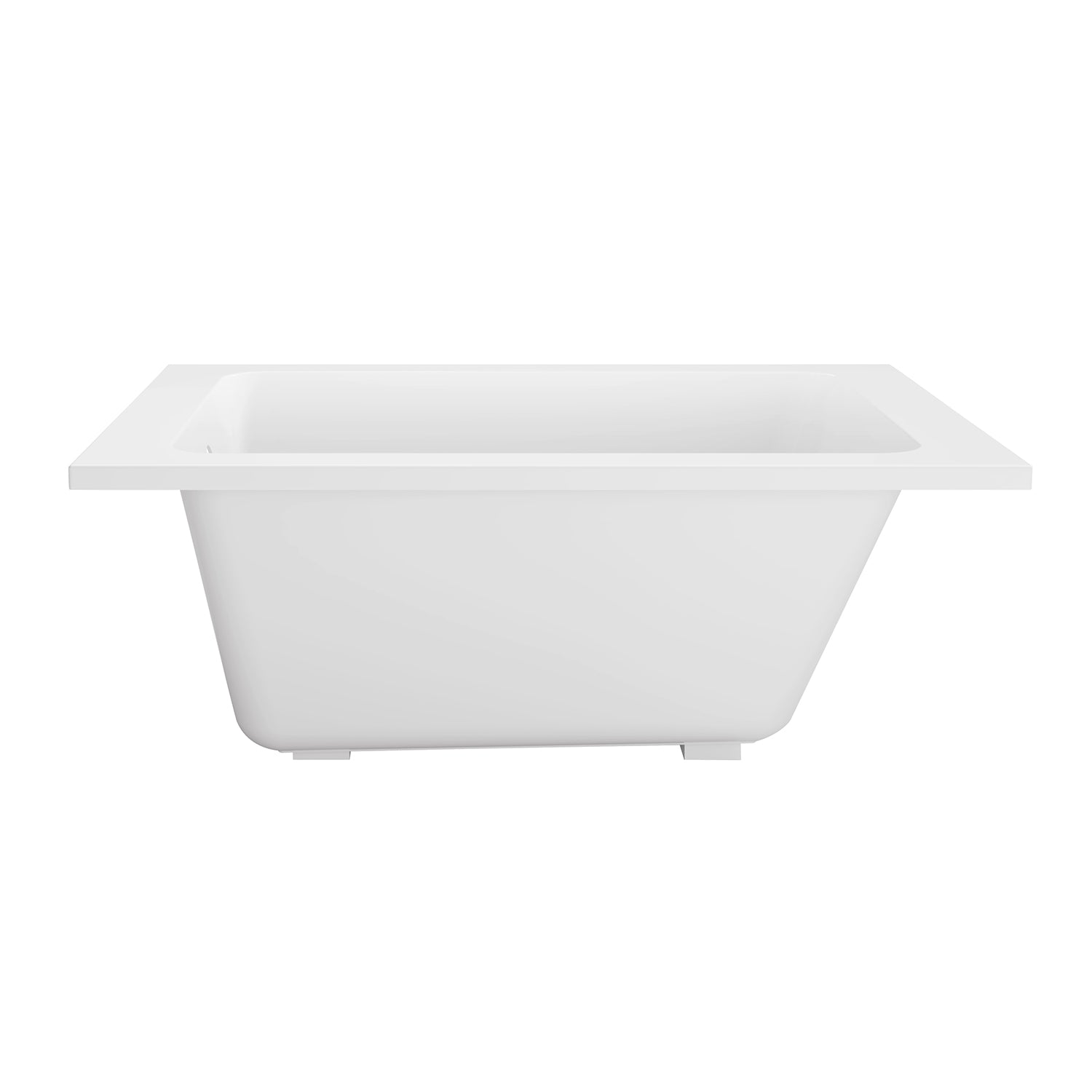 Kingston Brass VTPN483219T 48" Acrylic Rectangular Drop-In Tub with Anti-Skid Surface, Glossy White