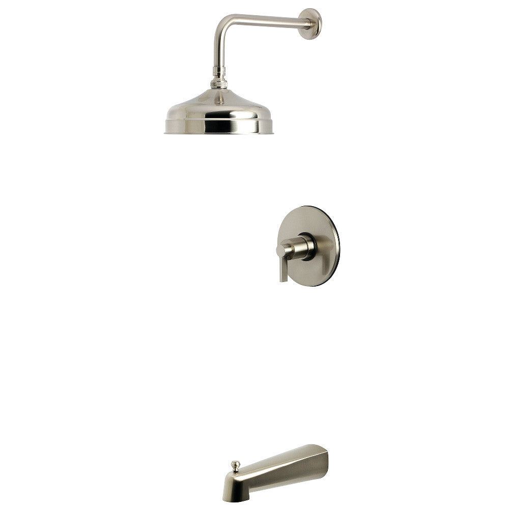 Kingston Brass KB6338NDL NuvoFusion Single-Handle Pressure Balanced Tub and Shower Faucet, Brushed Nickel