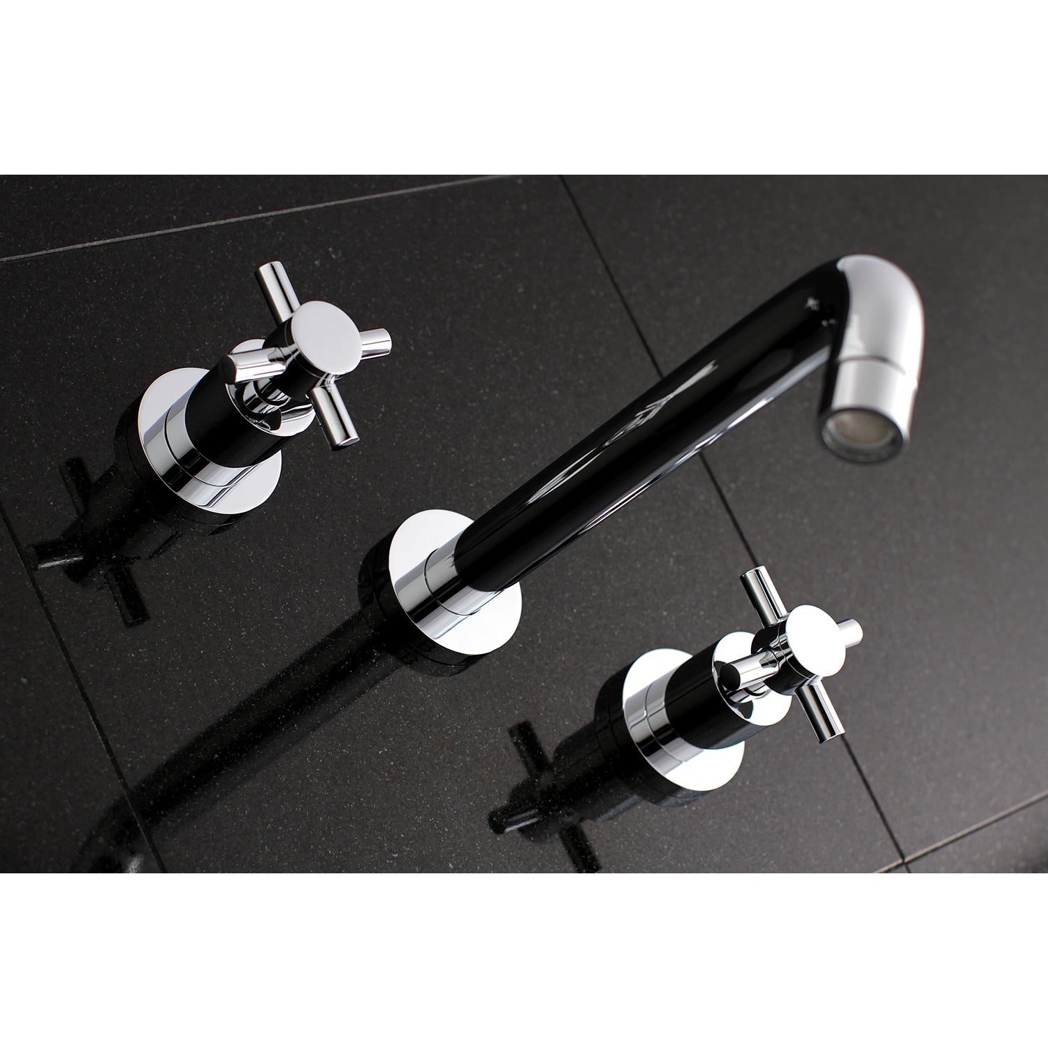 Kingston Brass KS8021DX Concord Two-Handle Wall Mount Roman Tub Faucet, Polished Chrome