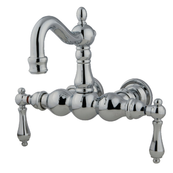 Kingston Brass CC1002T1 Vintage 3-3/8-Inch Wall Mount Tub Faucet, Polished Chrome