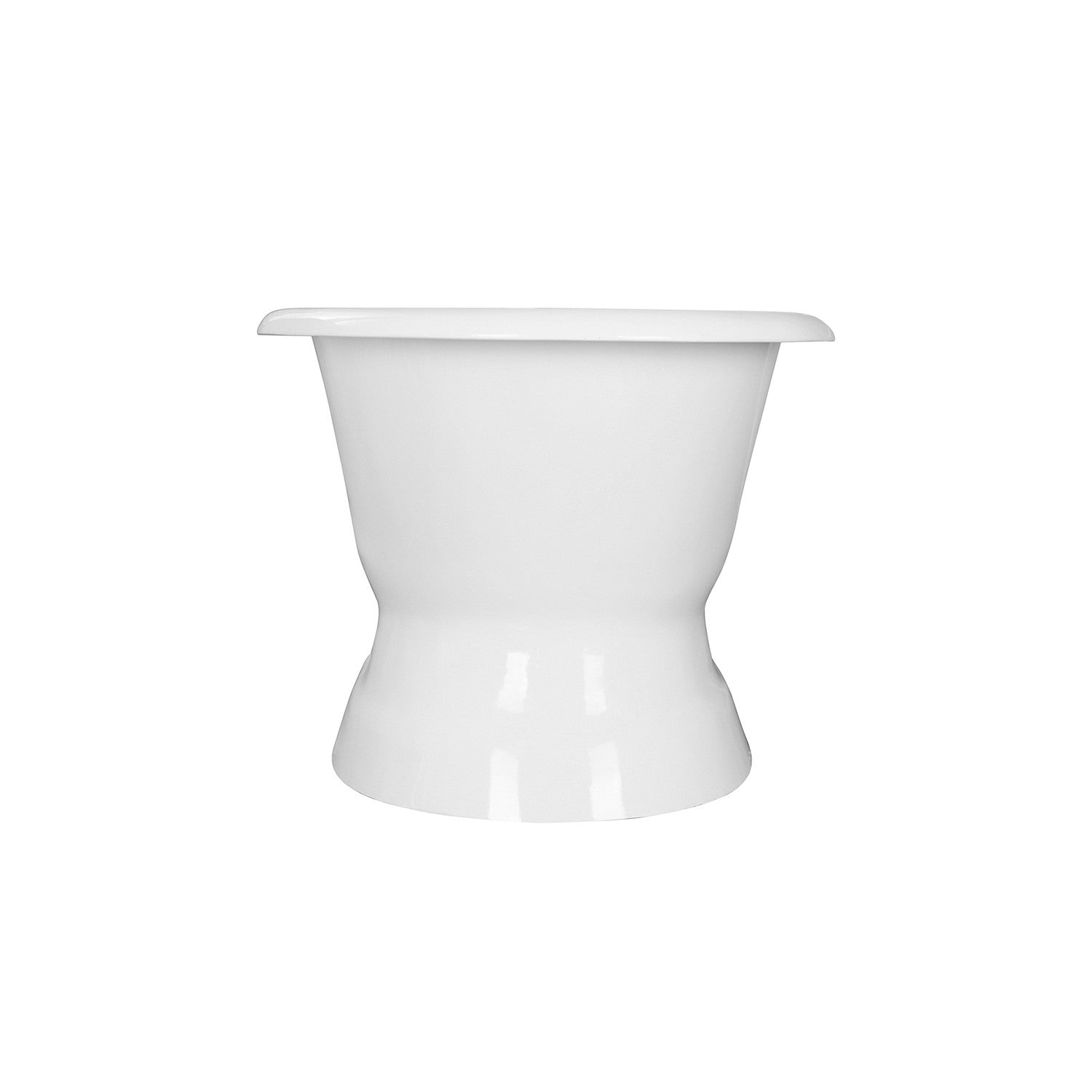 Aqua Eden VCT7D603024 60" Cast Iron Oval Double Ended Pedestal Tub (7" Faucet Drillings), White