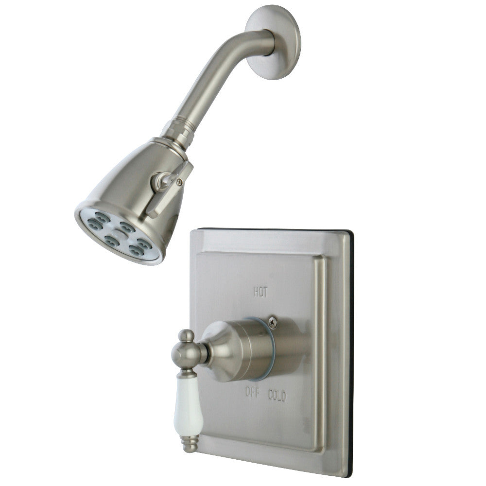 Kingston Brass VB8658PLSO Victorian Single-Handle Pressure Balanced Shower Faucet, Brushed Nickel