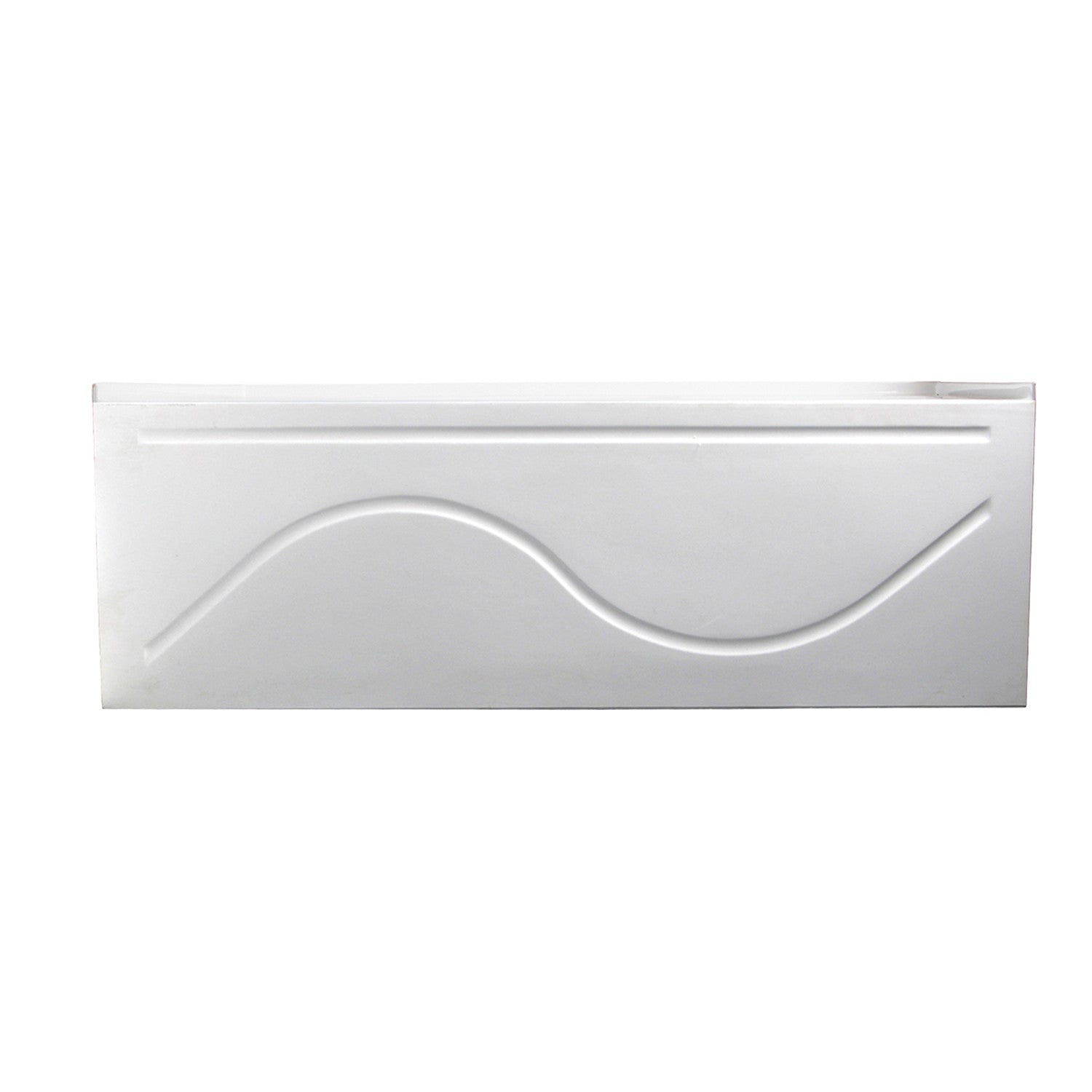 Aqua Eden VTAP603216R 60" Acrylic Rectangular 3-Wall Alcove Tub with Anti Skid and Right Hand Drain Hole, Glossy White