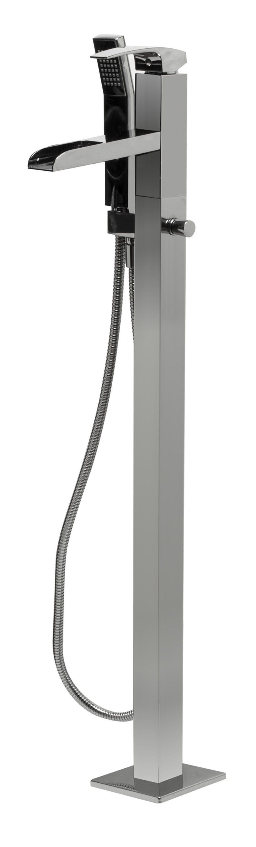 ALFI AB2843-PC Polished Chrome Single Hole Floor Mounted Waterfall Tub Filler