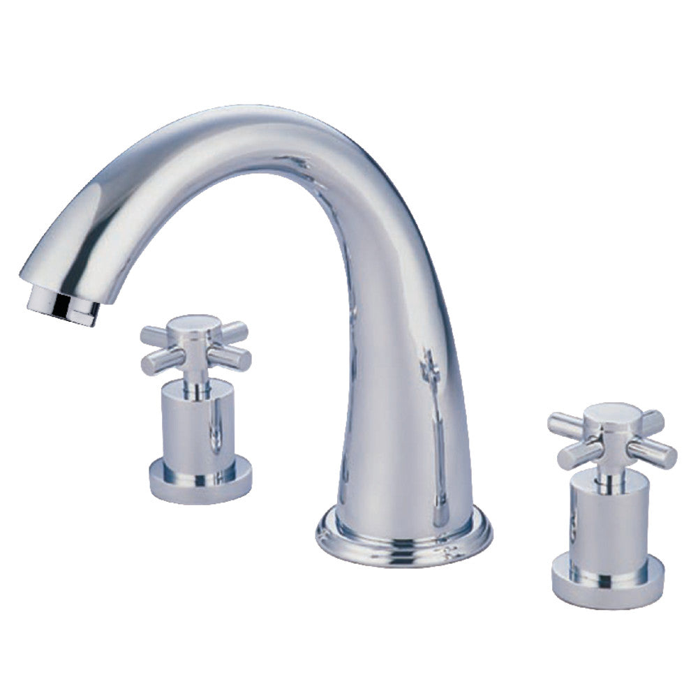 Kingston Brass KS2361DX Concord Two-Handle Deck Mount Roman Tub Faucet, Polished Chrome