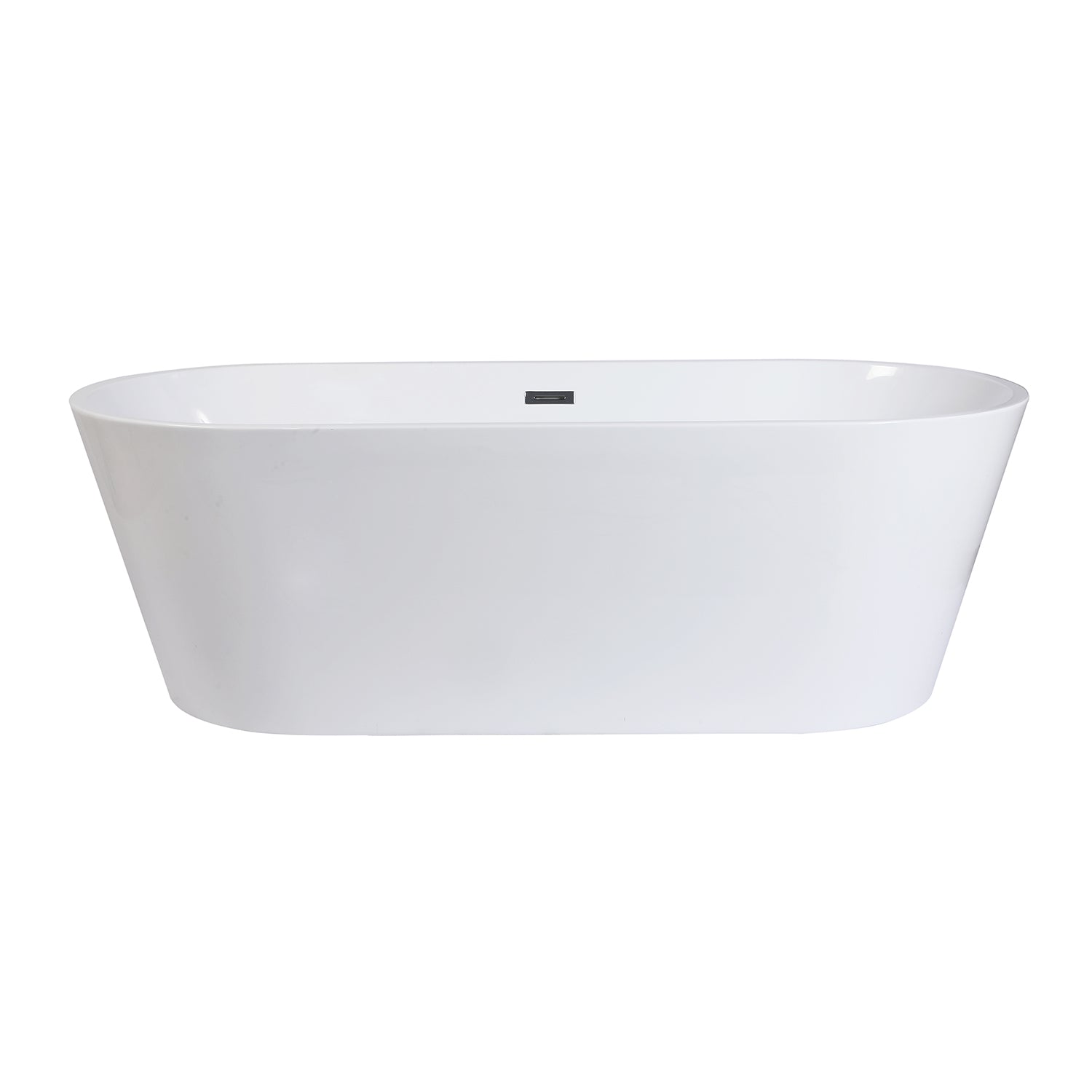 Kingston Brass VTDE713223T 71" Acrylic Oval Double Ended Freestanding Tub with Drain, Glossy White