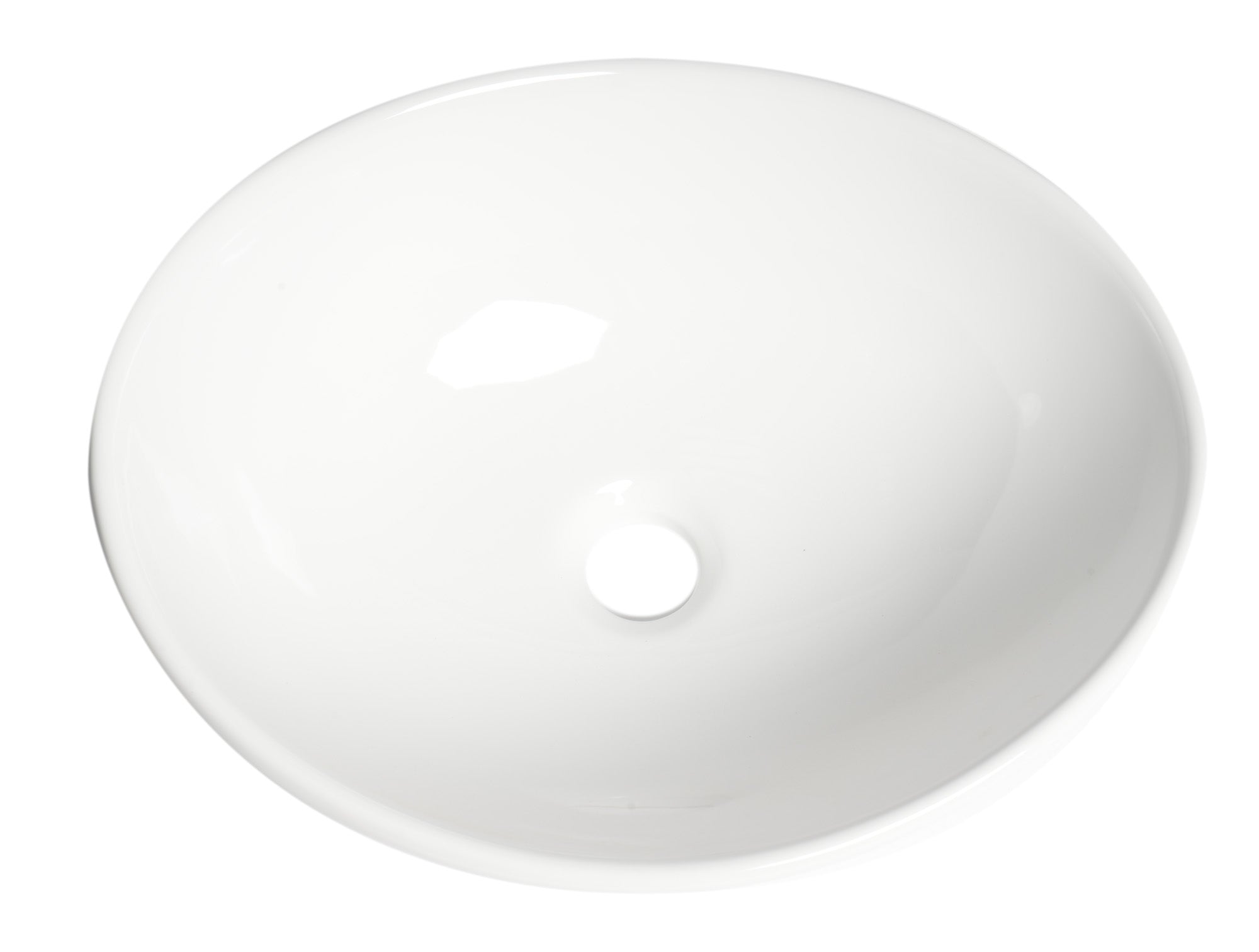 ALFI ABC913 White 16" Egg Shape Above Mount Ceramic Sink
