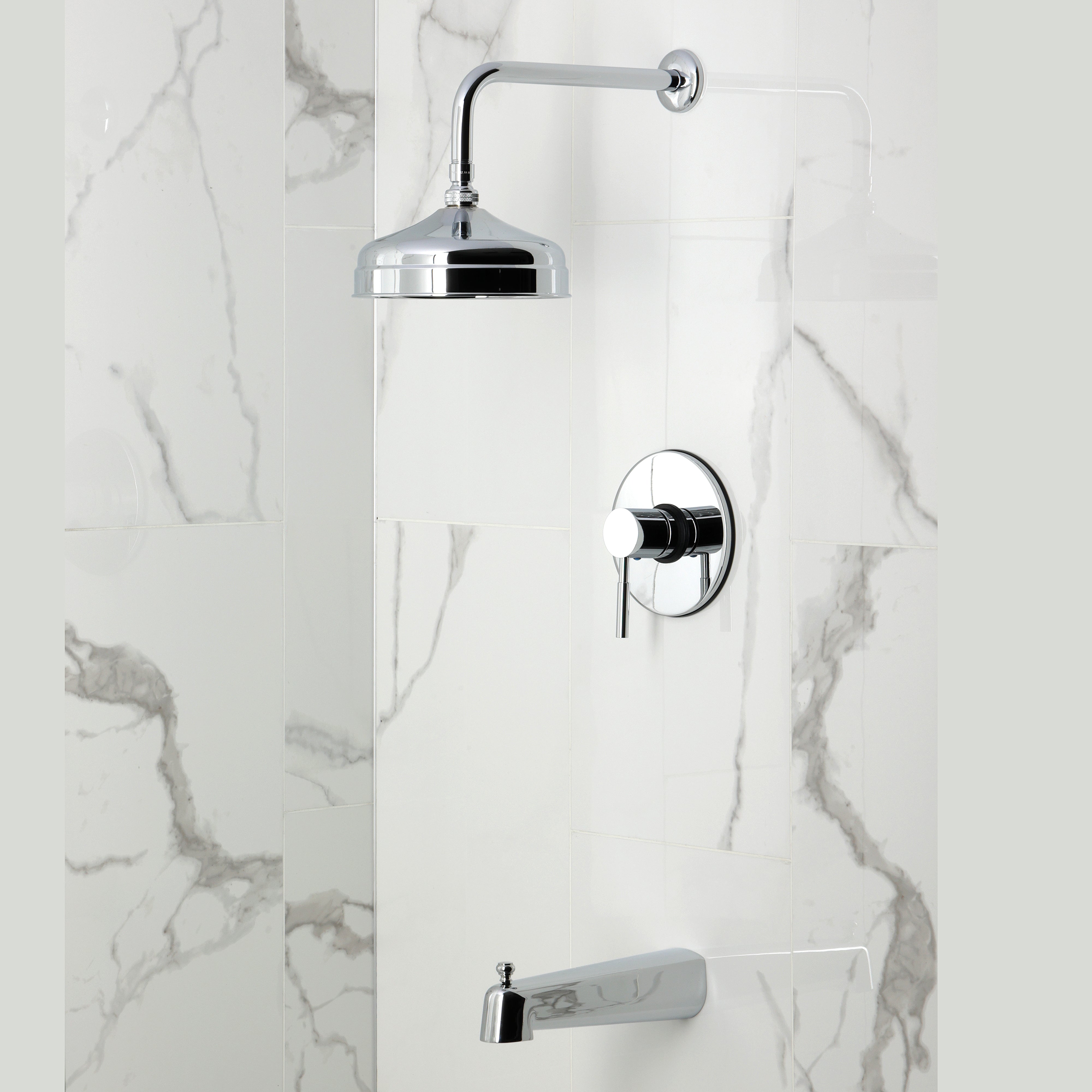 Kingston Brass KB6331DL Concord Single-Handle Pressure Balanced Tub and Shower Faucet, Polished Chrome