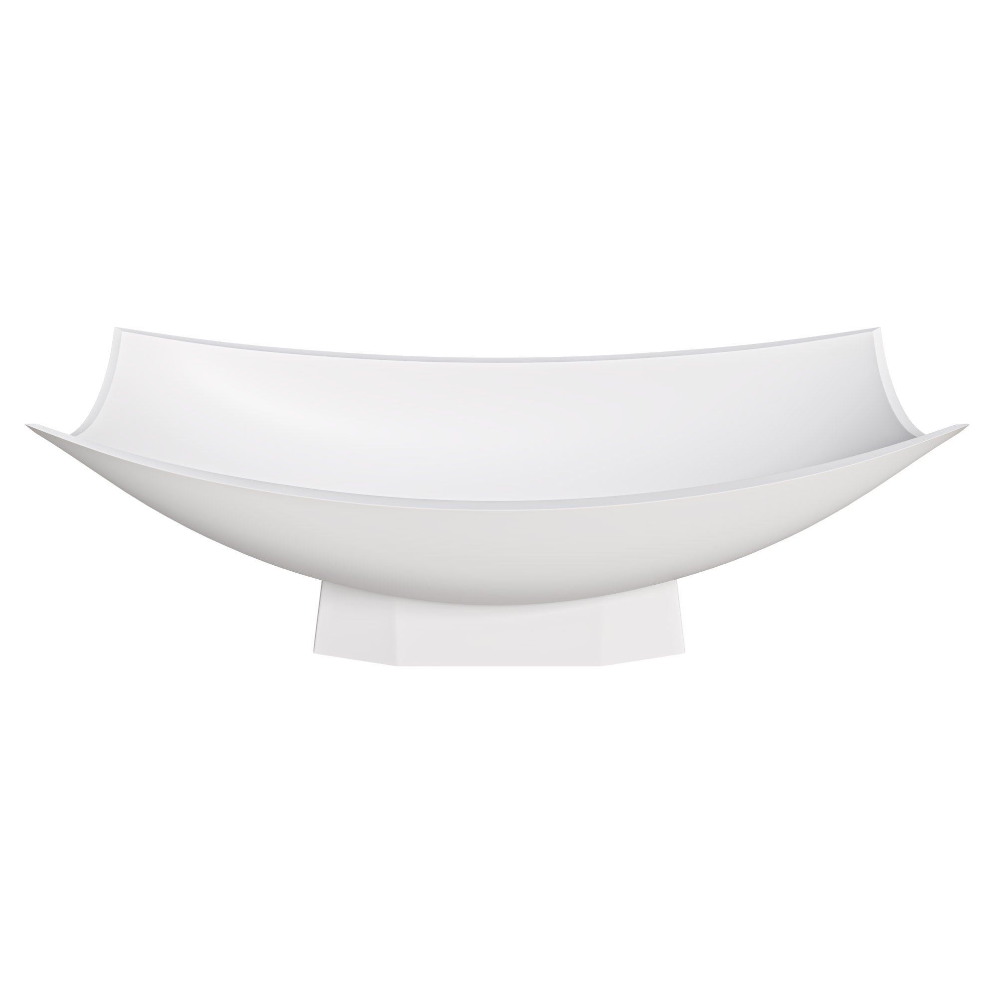 ALFI AB9992 White Matte 71" Solid Surface Resin Free Standing Hammock Style Bathtub