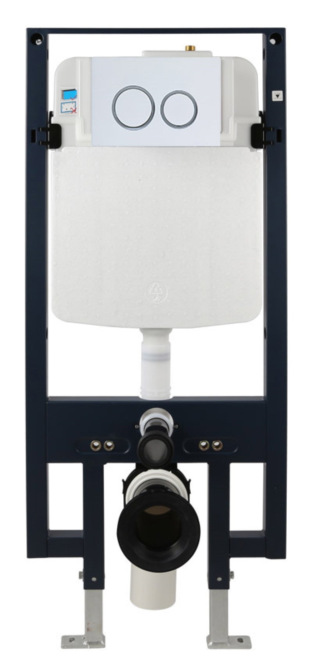 EAGO PWG380-W White Dual Flush Wall Mounted Toilet Tank Carrier for WD101, WD332, WD333