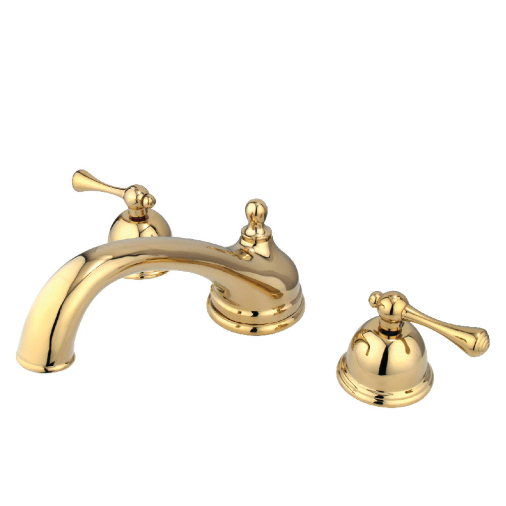 Kingston Brass KS3352BL Vintage Two-Handle Deck Mount Roman Tub Faucet, Polished Brass