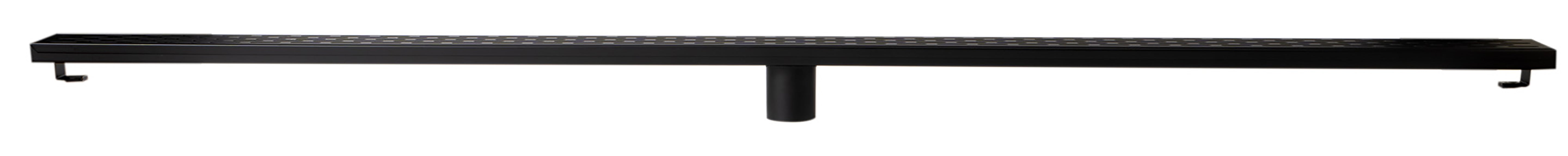 ALFI ABLD59C-BM 59" Black Matte Stainless Steel Linear Shower Drain with Groove Holes