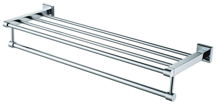 ALFI AB9596 Polished Chrome 24 inch Towel Bar & Shelf Bathroom Accessory