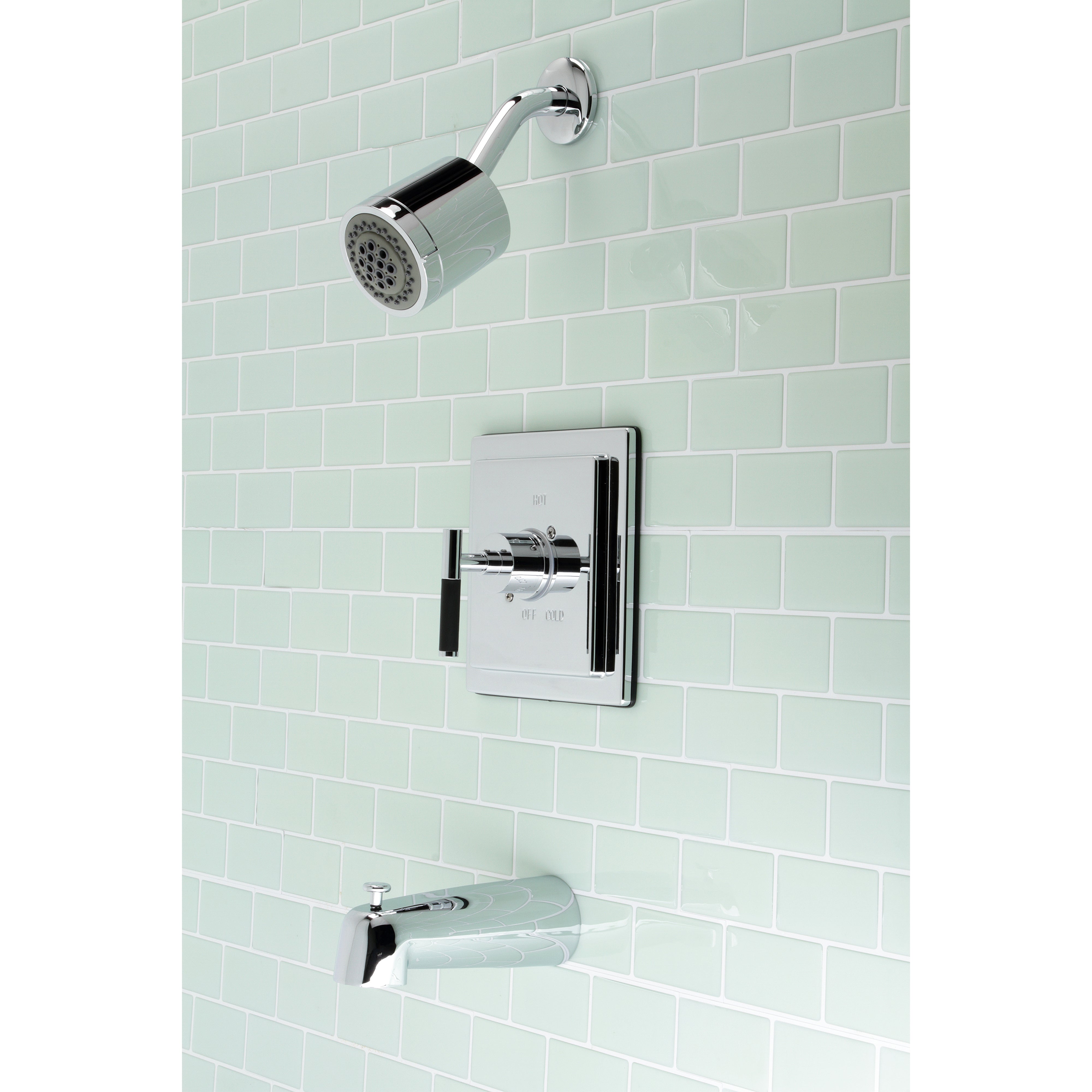 Kingston Brass KB4651CKL Kaiser Single-Handle Pressure Balanced Tub and Shower Faucet, Polished Chrome