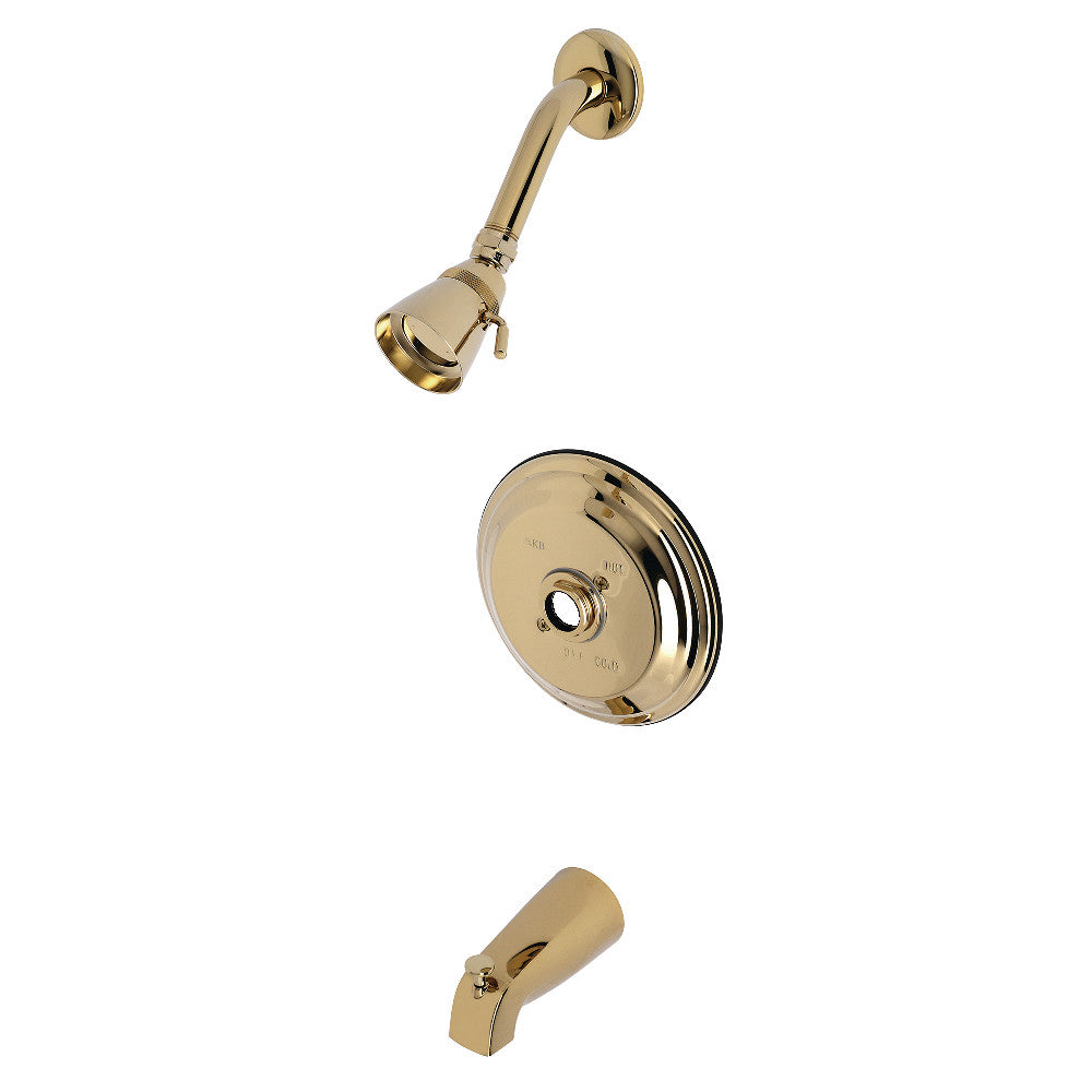 Kingston Brass KB3632TLH Pressure Balanced Tub and Shower Faucet, Trim Only without Handle, Polished Brass