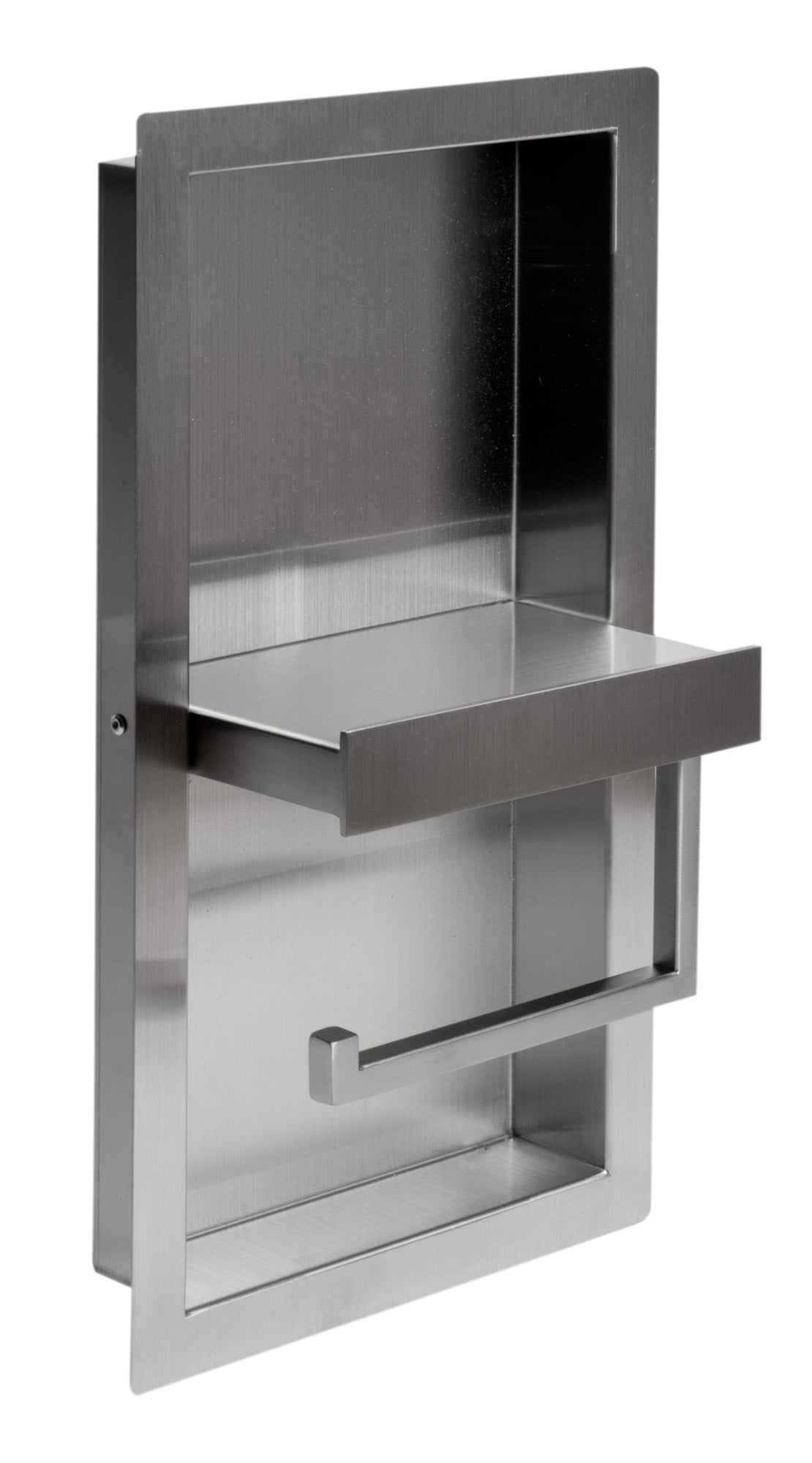 ALFI ABTPN88-BSS Brushed Stainless Steel Recessed Toilet Paper Holder Niche