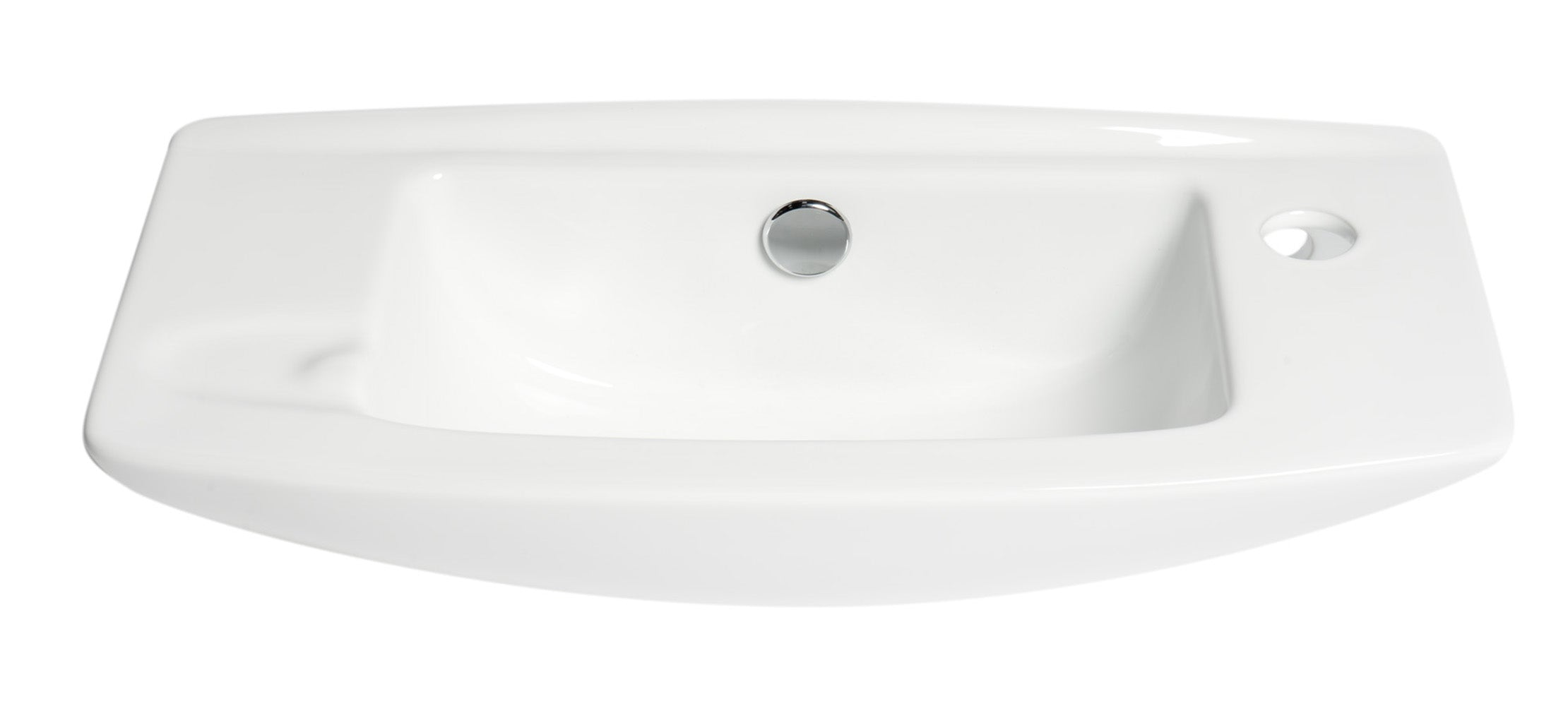 ALFI ABC115 White 20" Small Wall Mounted Ceramic Sink with Faucet Hole