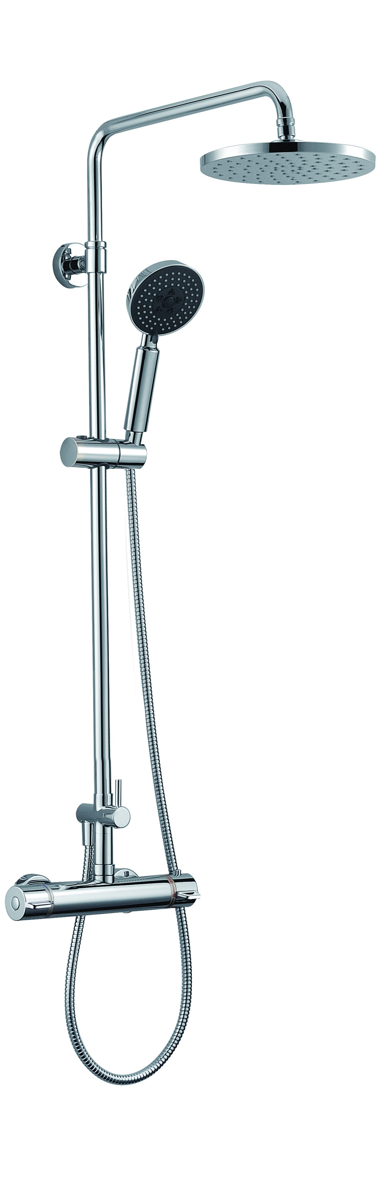 ALFI AB2867-PC Polished Chrome Round Style Thermostatic Exposed Shower Set