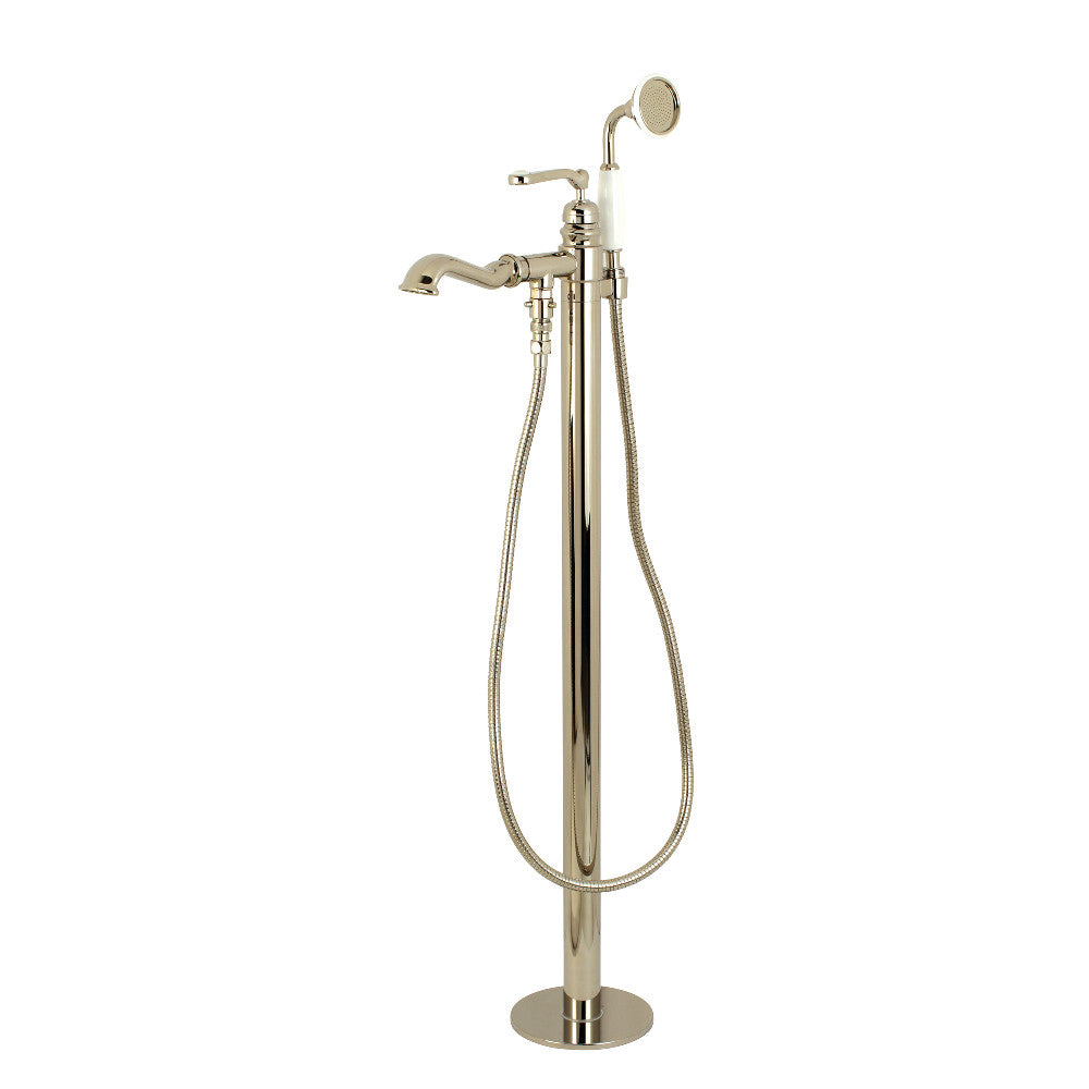 Kingston Brass KS7016RL Royale Freestanding Tub Faucet with Hand Shower, Polished Nickel