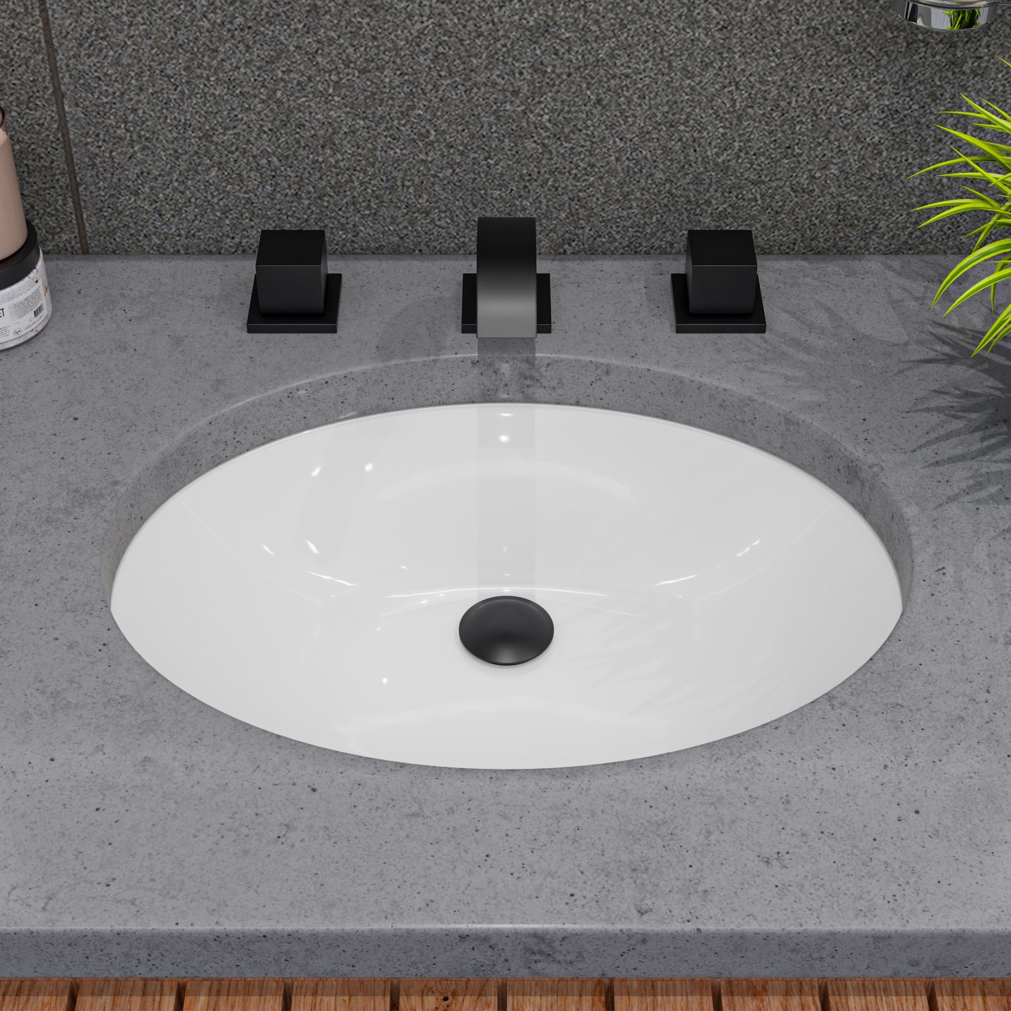 ALFI ABC602 White 23" Oval Undermount Ceramic Sink