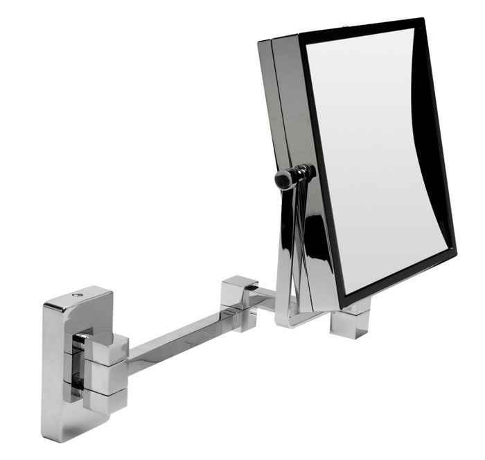 ALFI ABM8WS-PC 8" Square Wall Mounted 5x Magnify Cosmetic Mirror